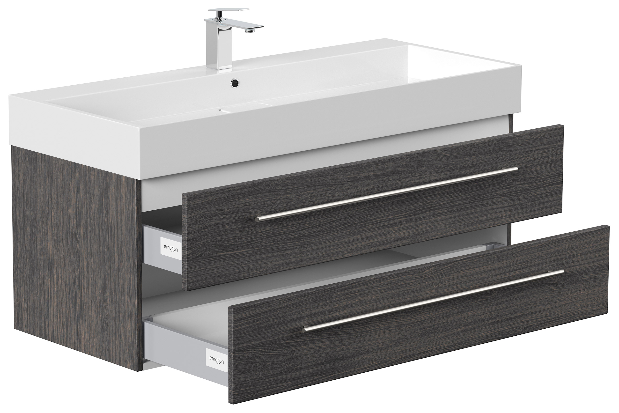 Badmöbel Design 1200 anthrazit gemasert