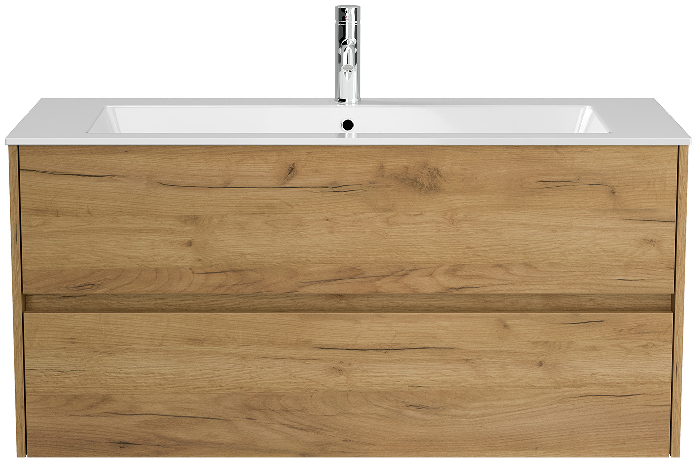 Badmöbel Taifun mit Waschtisch 120 cm 2 Greifraum SoftClose Auszüge eiche gold