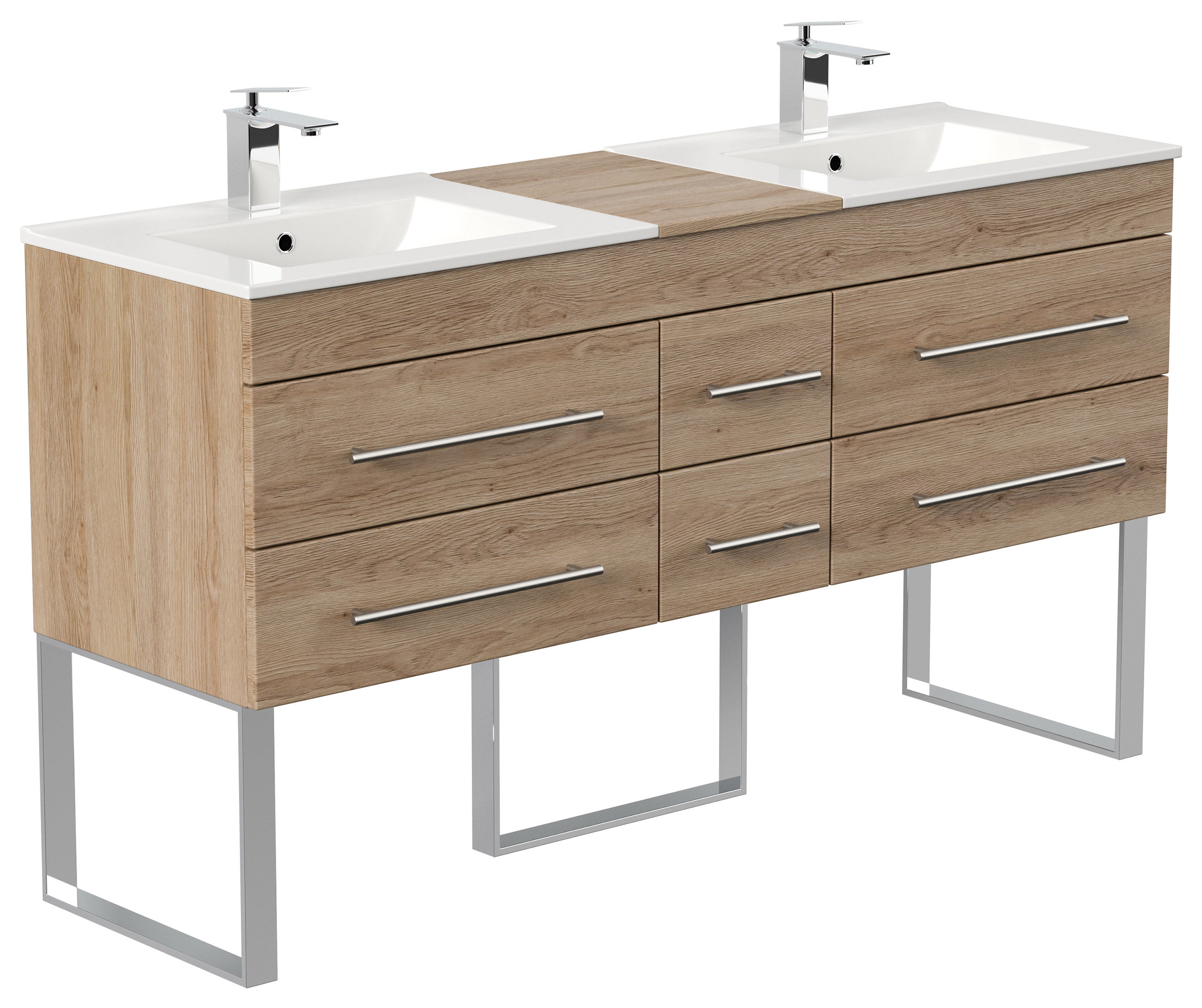 Stand Badmöbel Roma XL SoftClose eiche hell