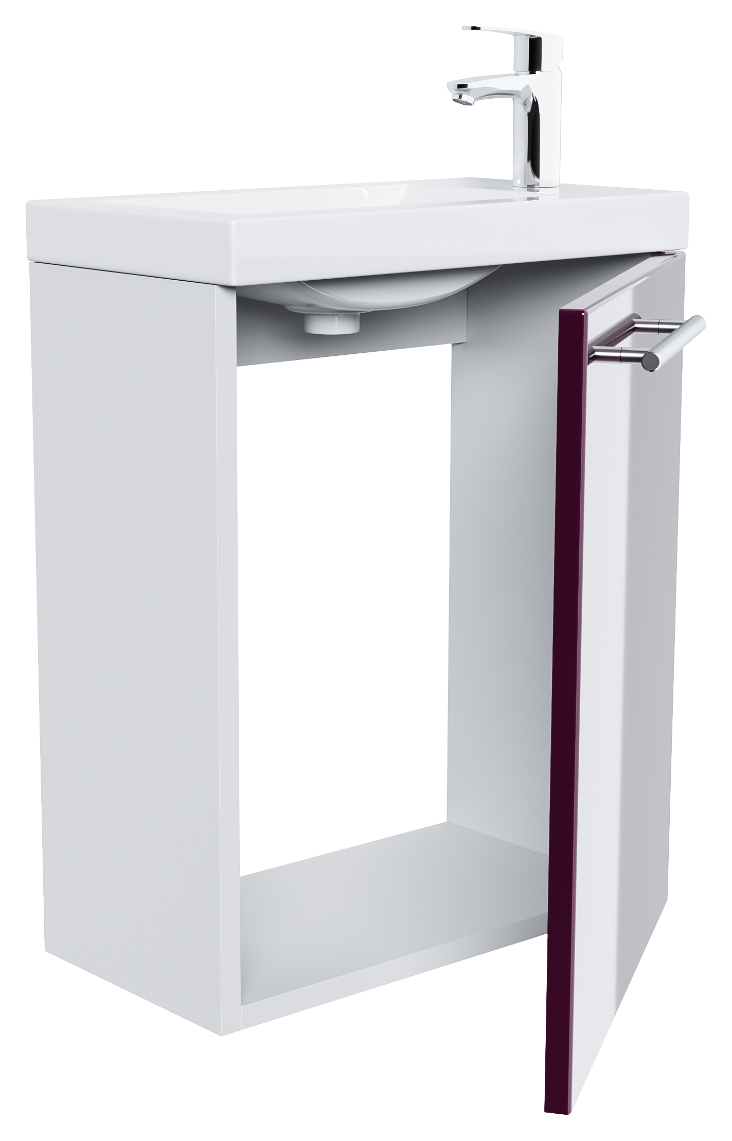 Badmöbel Salona 50 cm Weiss / Grafit