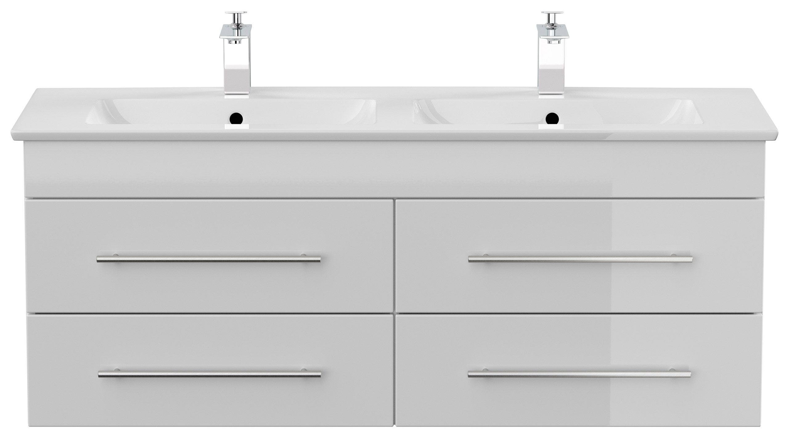 Badmöbel mit Villeroy & Boch Venticello Waschbecken 130 cm Doppel B weiss