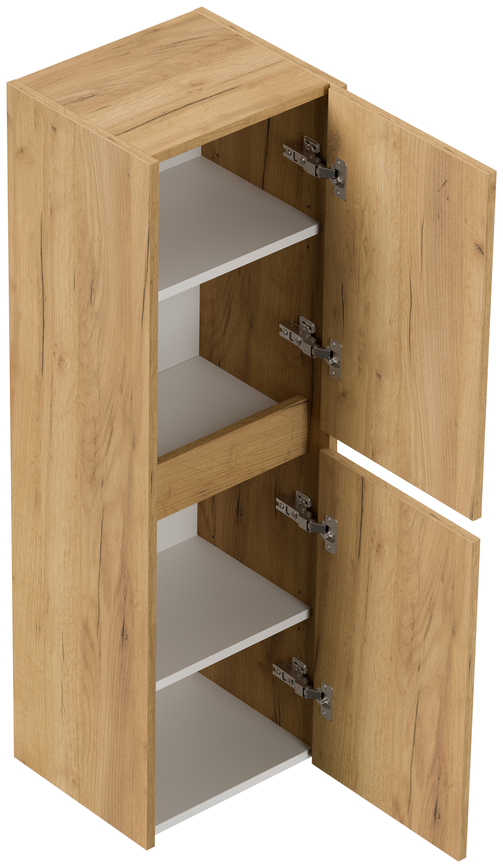 Badmöbelset Taifun 150cm 5tlg mit 2x Spiegelschrank & 2x Seitenschrank eiche