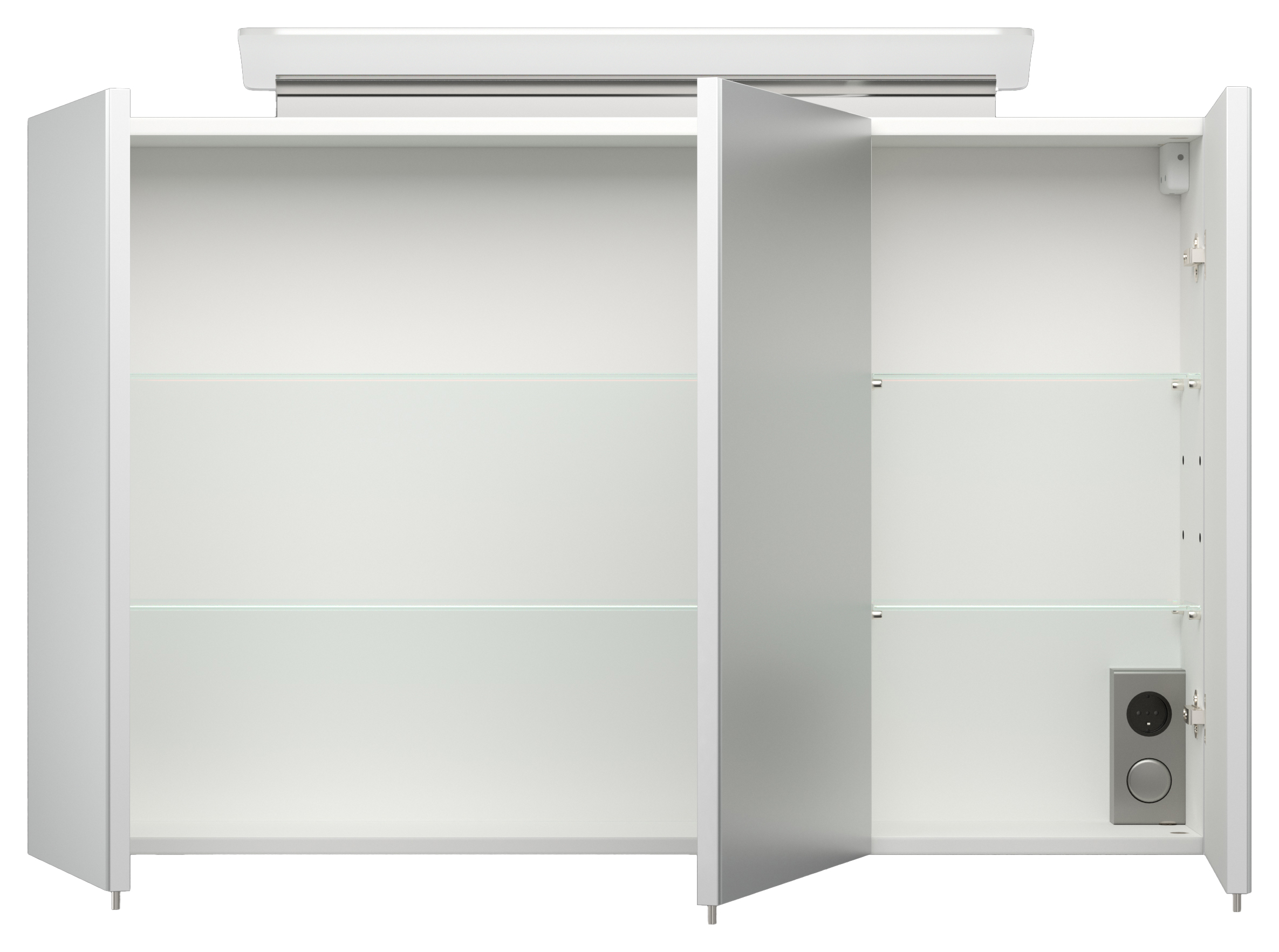 Badmöbel-Set Firenze 100 2 tlg. inkl. Spiegelschrank SoftClose weiß hochglanz
