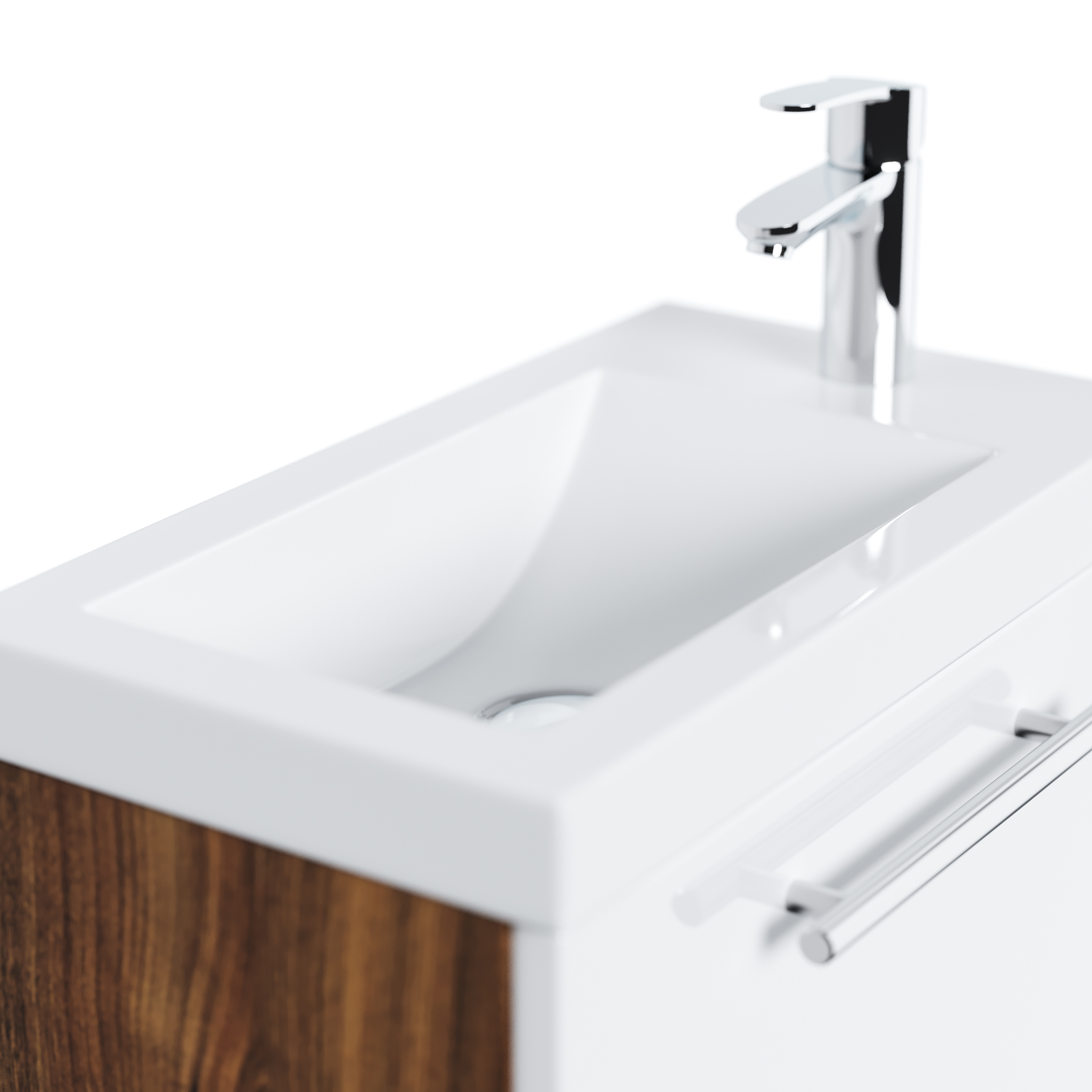 Badmöbel Salona 50 cm Weiss / Grafit