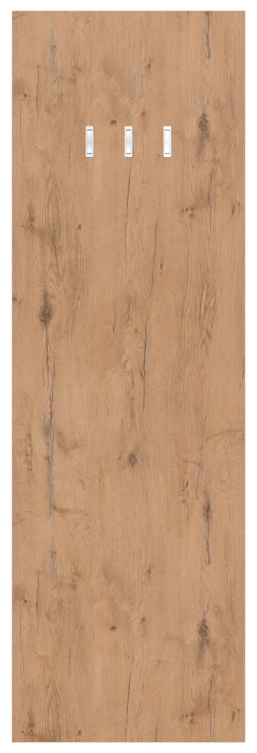 Garderobenpaneel Urban 60/188cm, 3 Haken, Kleiderst., Schuhregal Oak