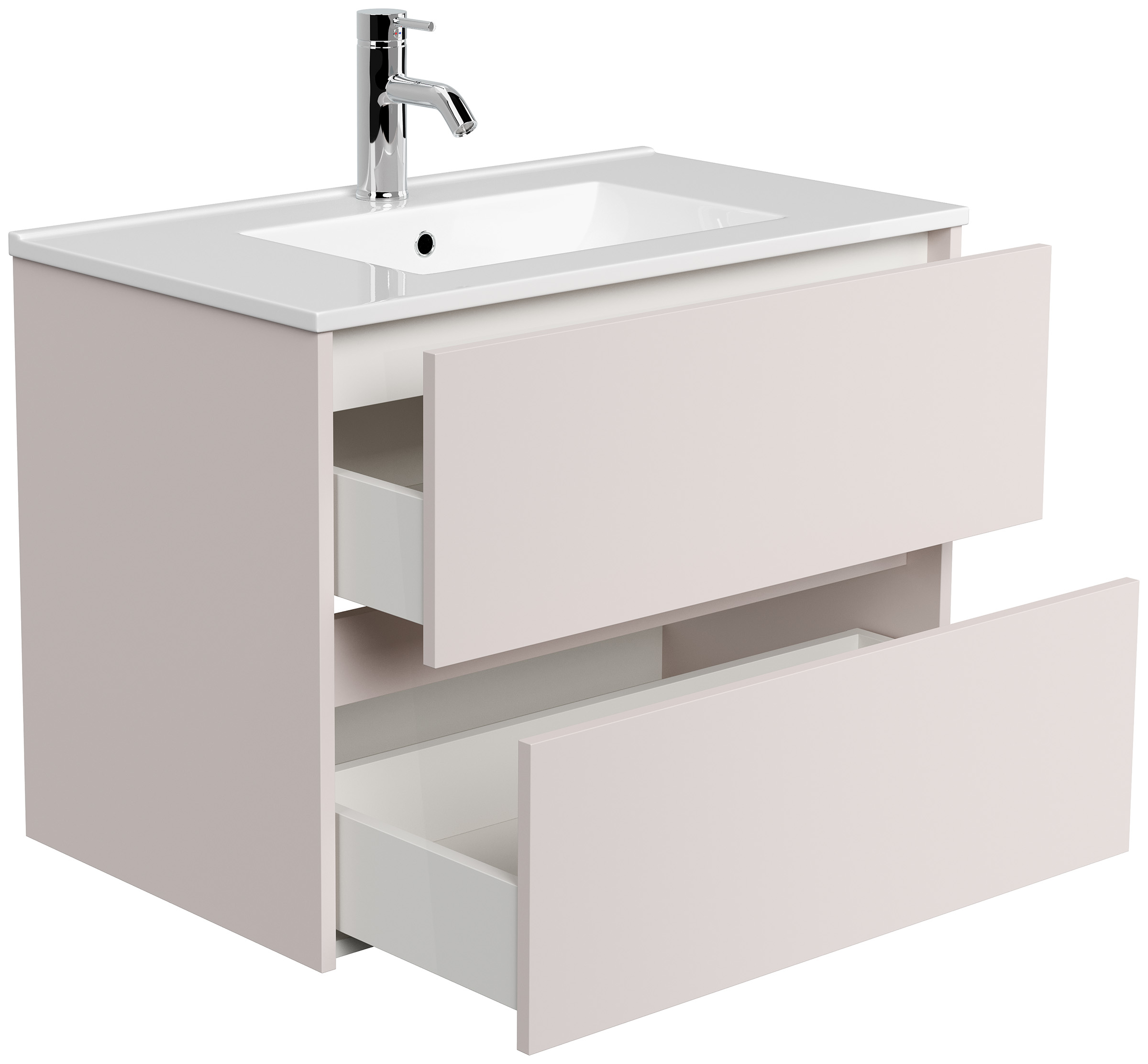Badmöbel Taifun & Waschtisch 80 cm 2 Greifraum SoftClose Auszüge eiche gold