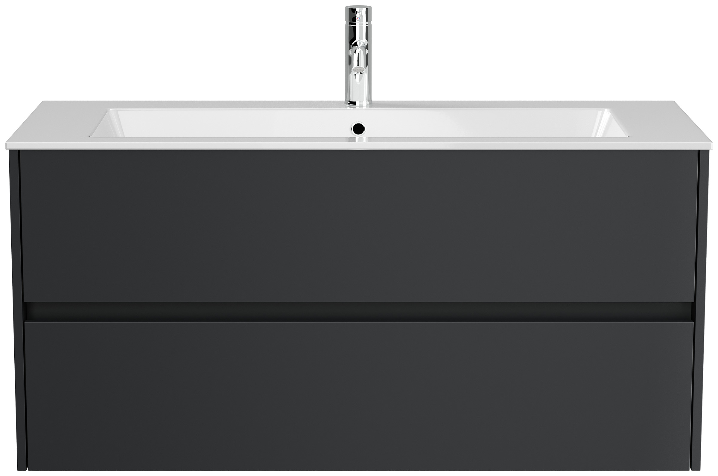 Badmöbel Taifun & Waschtisch 120 cm 2 Greifraum SoftClose Auszüge Grafit