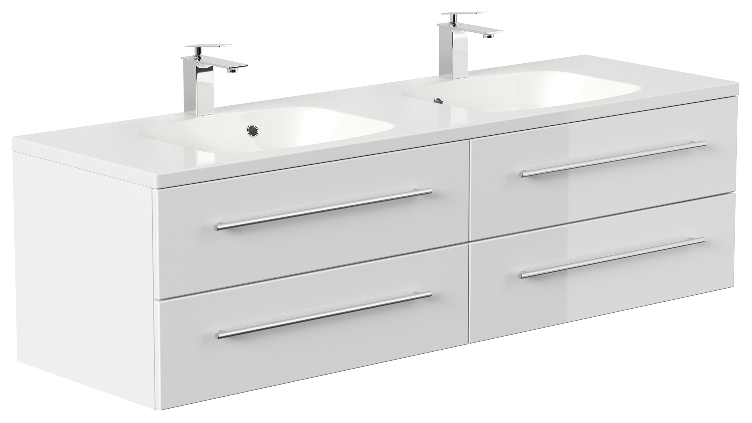 Badmöbel Colossos 160 SoftClose weiss hochglanz