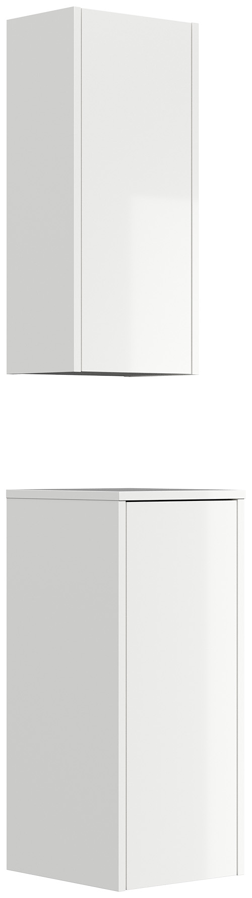 Badschrank 2er Set Taifun zur Wandmontage weiß Hgl