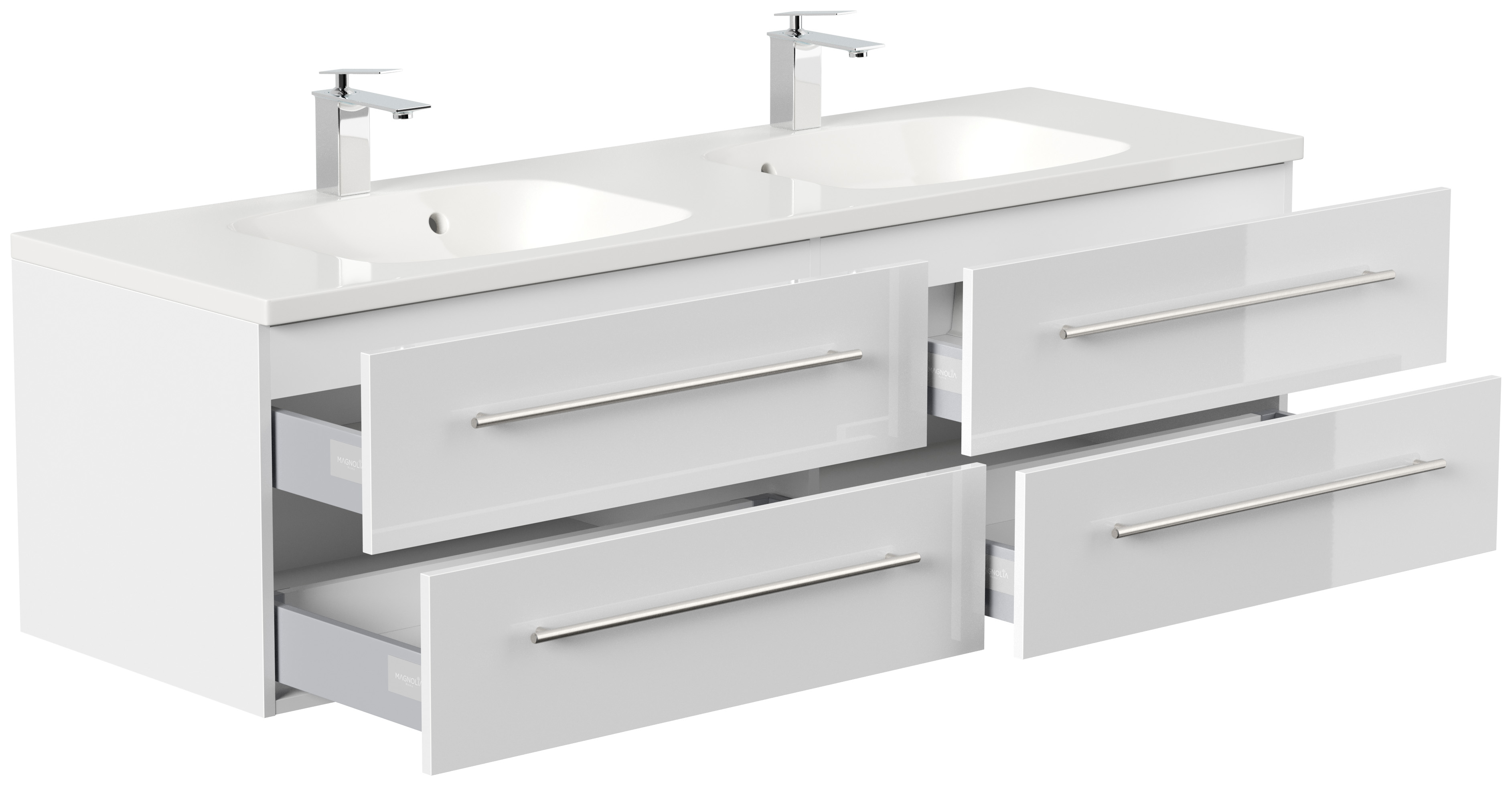 Badmöbel Colossos 160 SoftClose weiss hochglanz