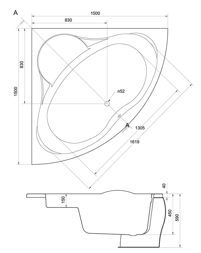 Eck Whirlpool Enjoy 150x150x59 Made in Germany 22 Düsen Befüllung Überlauf
