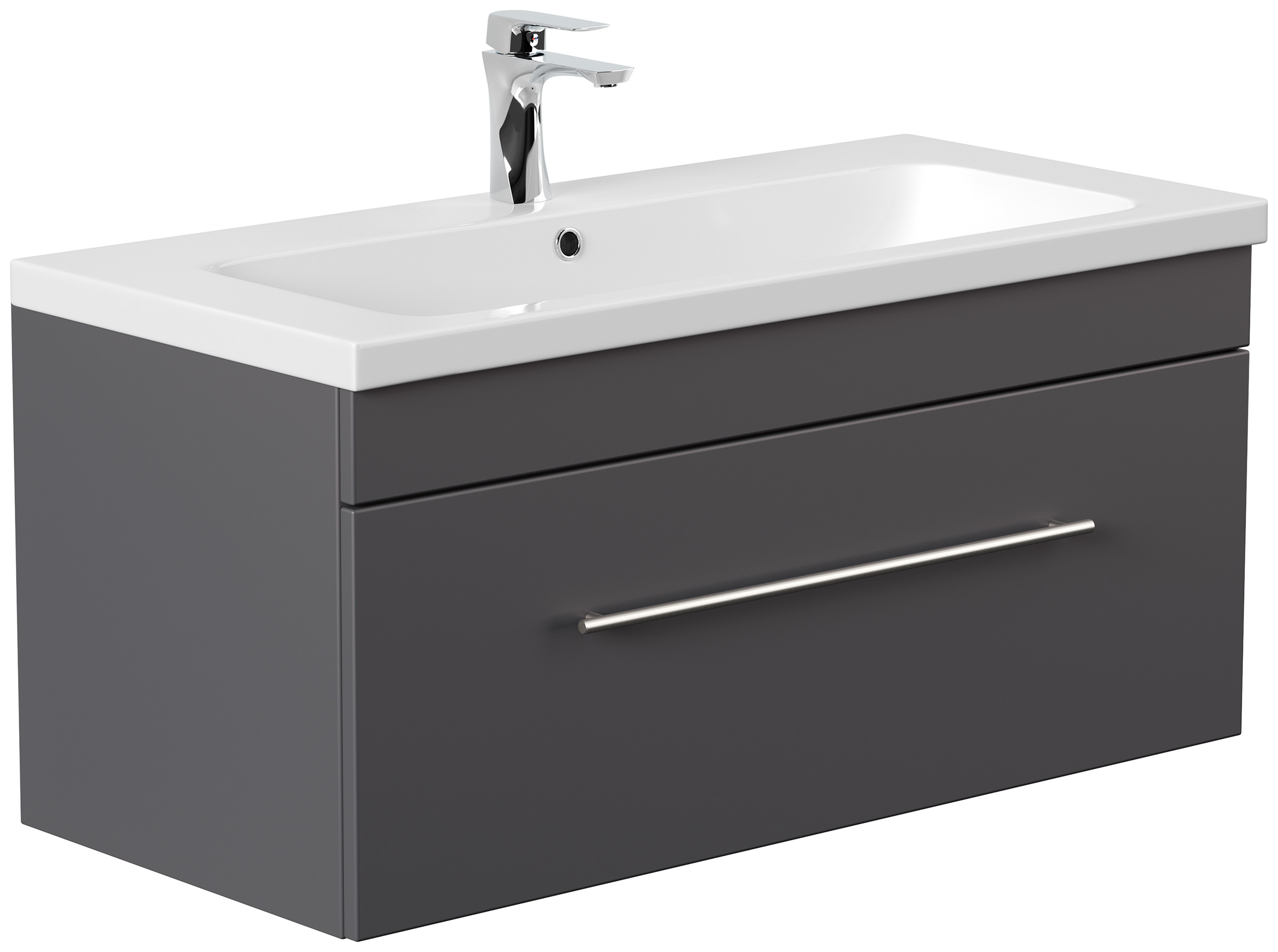 Badmöbel Diora 100cm SoftClose anthrazit