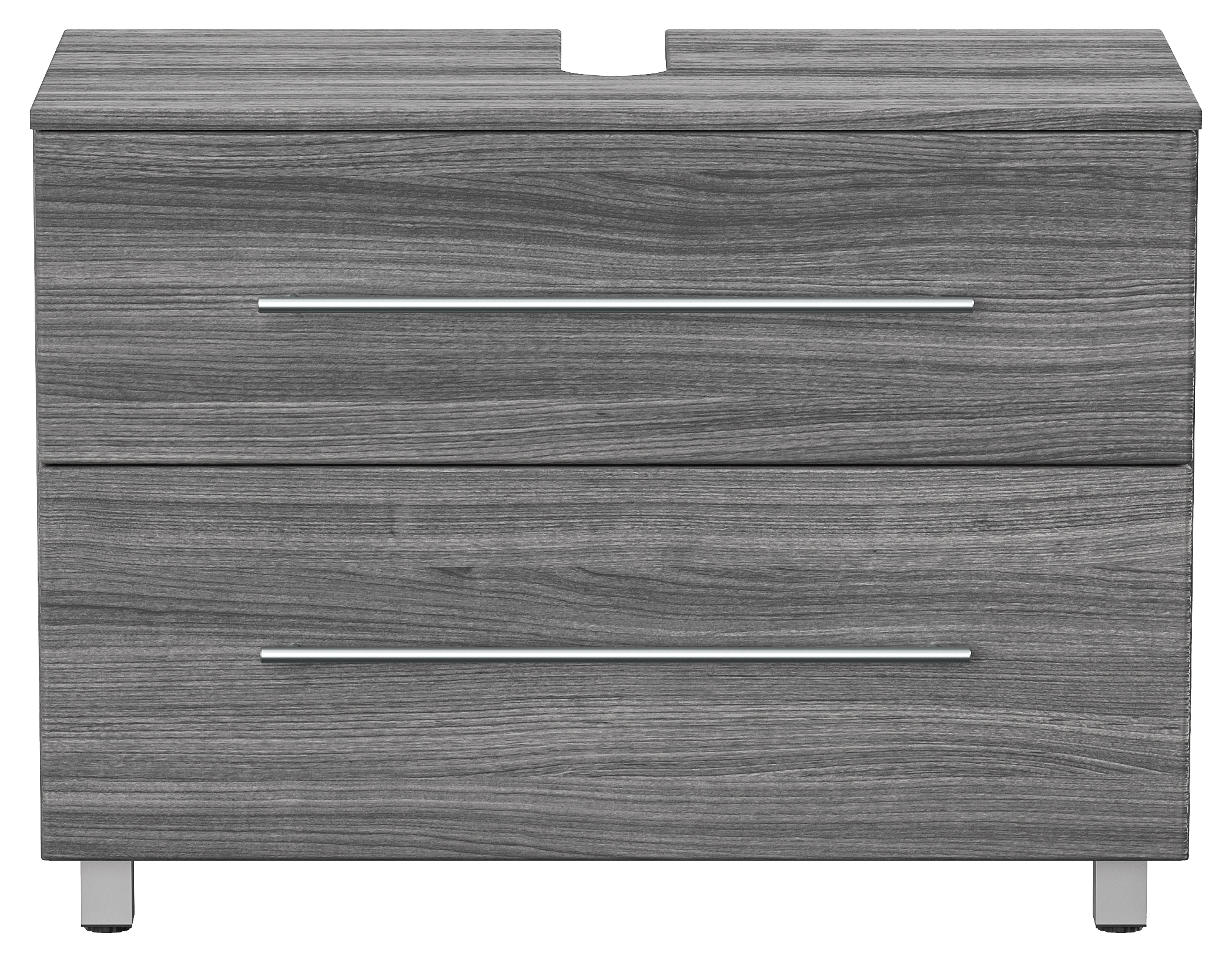 Universal Unterbau auf Standfüßen 85 cm SoftClose silbereiche