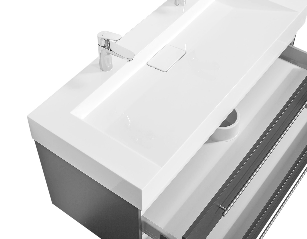 Badmöbel Design 1200 Doppel anthrazit