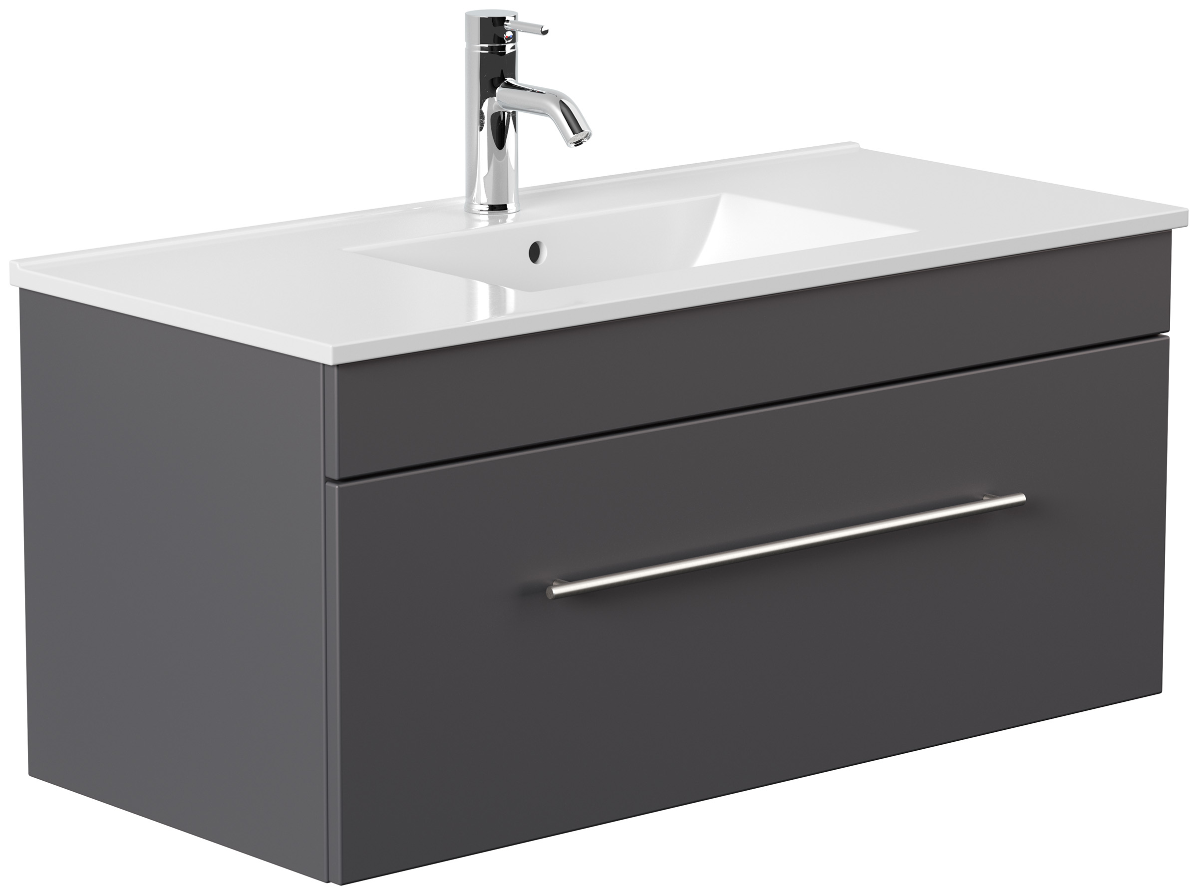 Badmöbel Linea 100cm SoftClose anthrazit