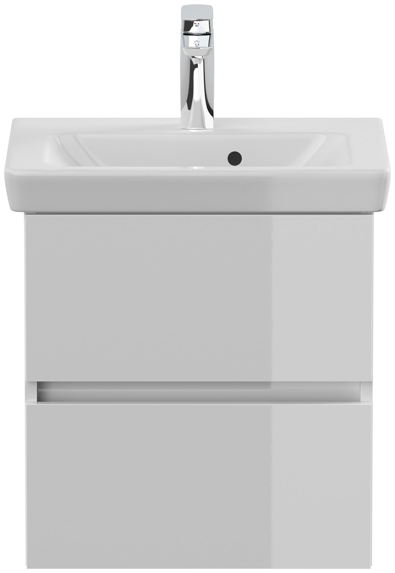 Badmöbel mit Villeroy & Boch Subway 2.0 Waschbecken 50 cm weiss hochglanz