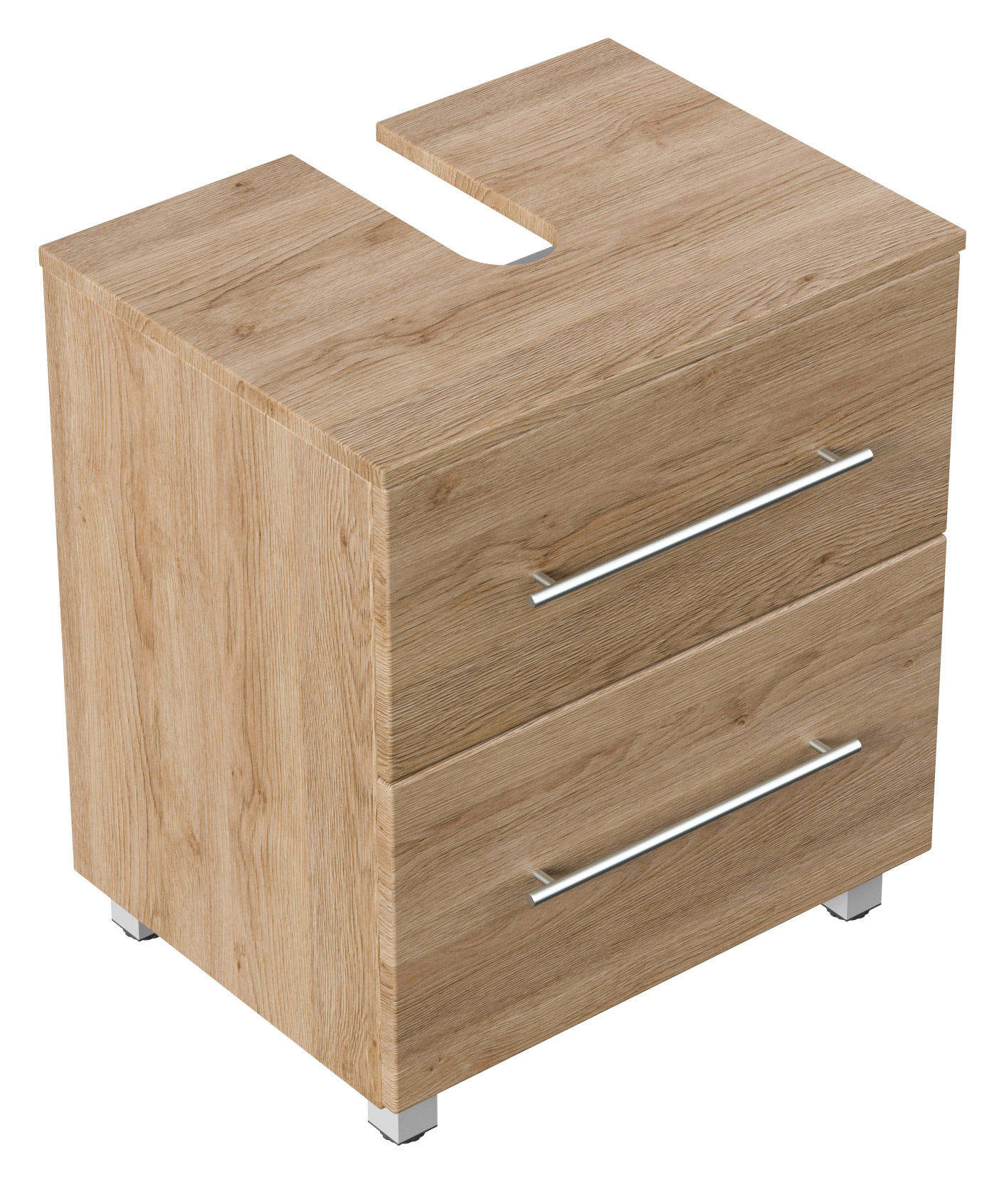 Universal Unterbau auf Standfüßen 55 cm SoftClose eiche hell