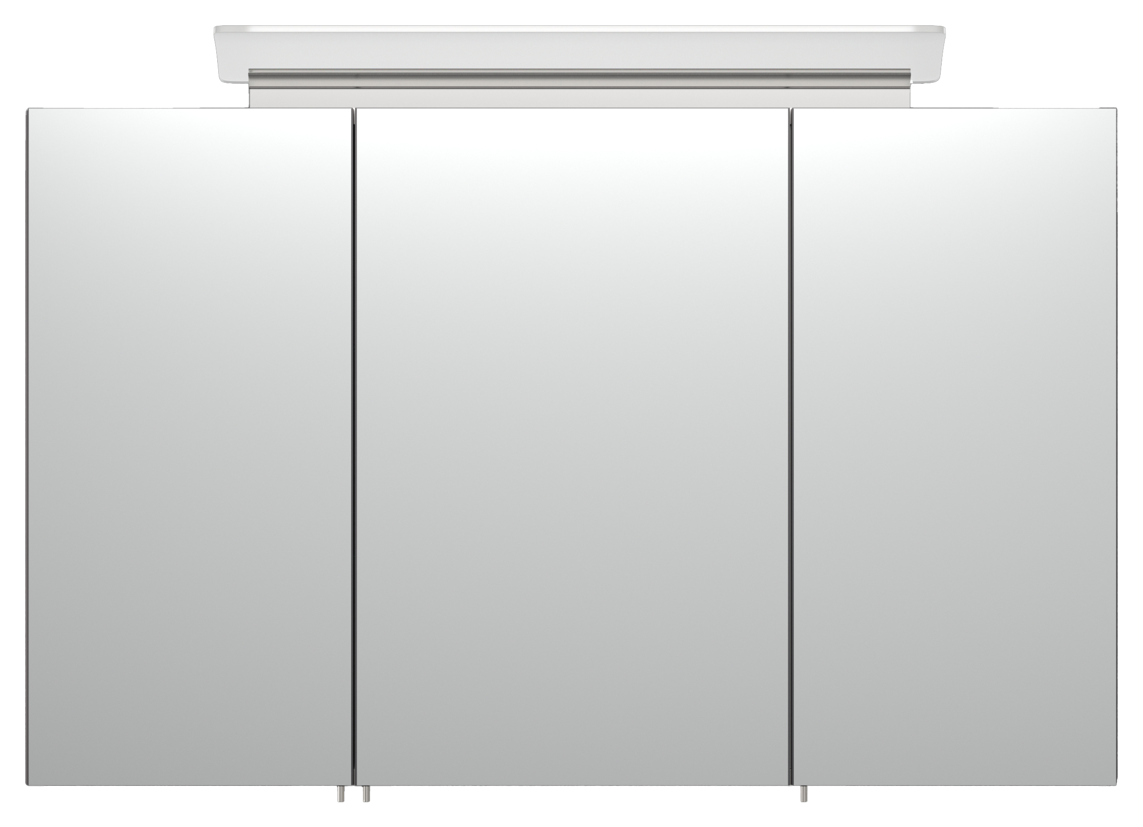 Spiegelschrank 100cm inkl. Design LED-Lampe und Glasböden anthrazit