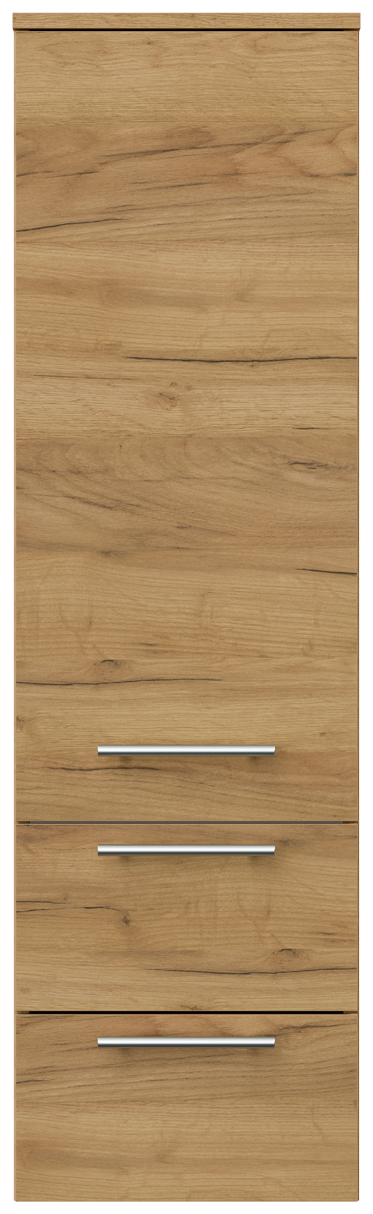 Hochschrank 120 cm eiche gold mit Glaseinlagen