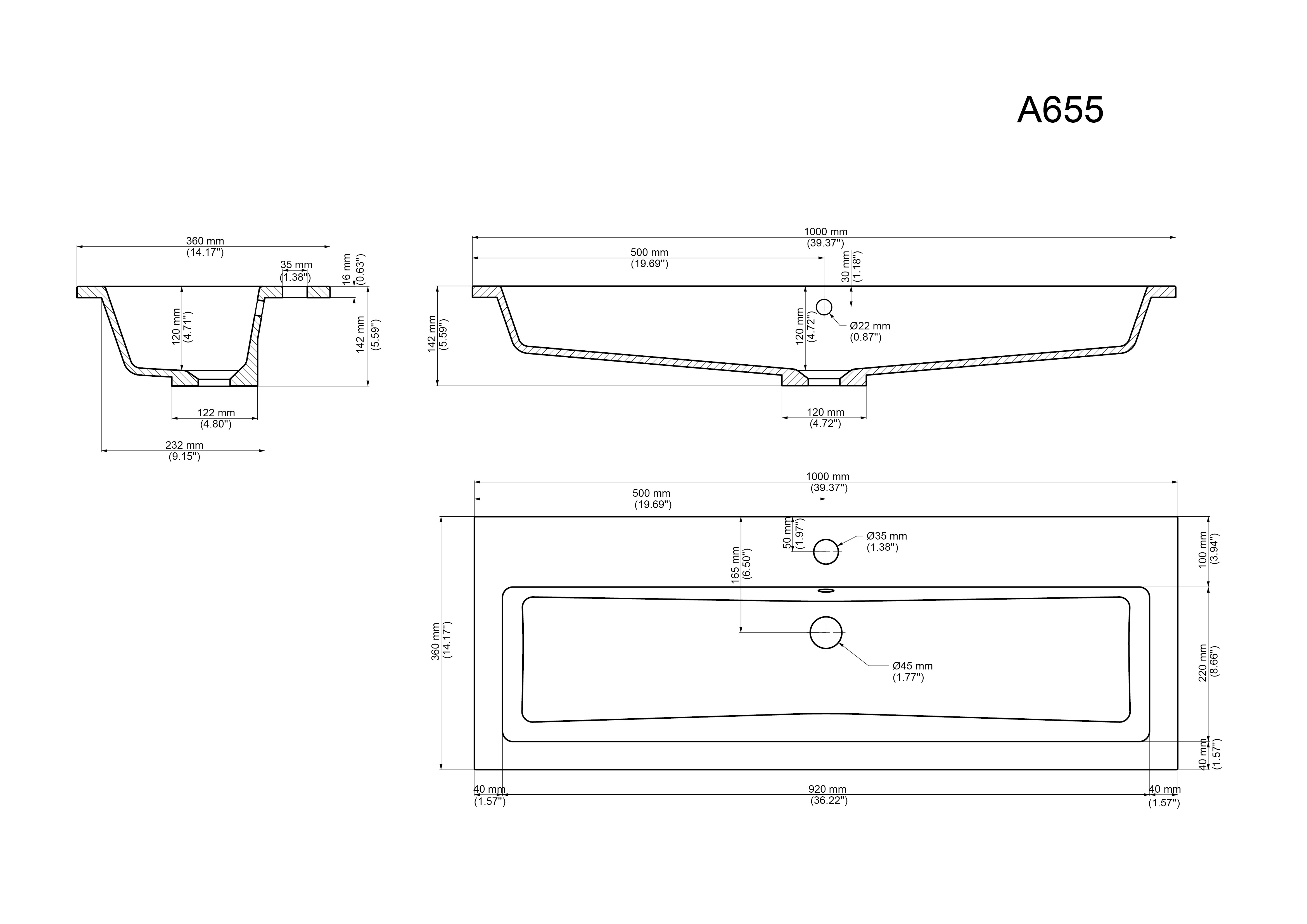 Badmöbel Mars 1000 SlimLine SoftClose Schubladen eiche klassik