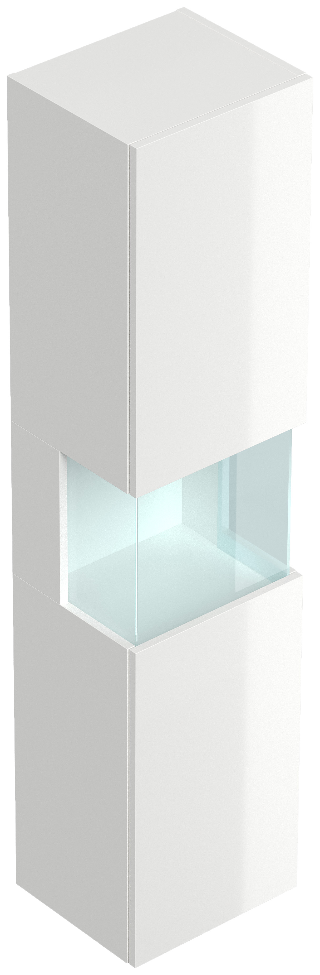 Badmöbelset Taifun 60cm 3tlg mit Spiegelschrank & Seitenschrank weiß Hgl