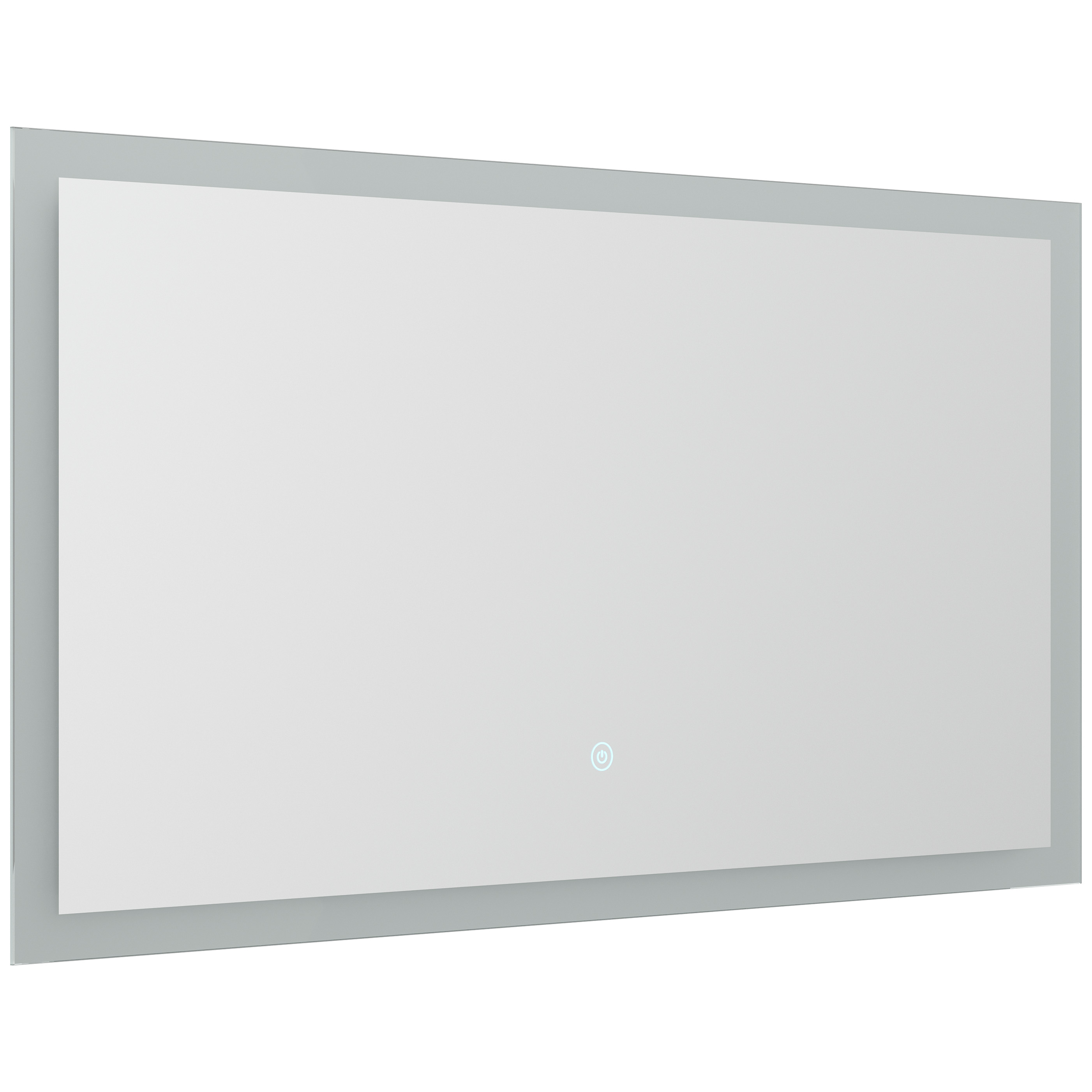 Badmöbel Mars 1000 2 Hahnlöcher 2-teilig LED Spiegel SlimLine weiss hochglanz