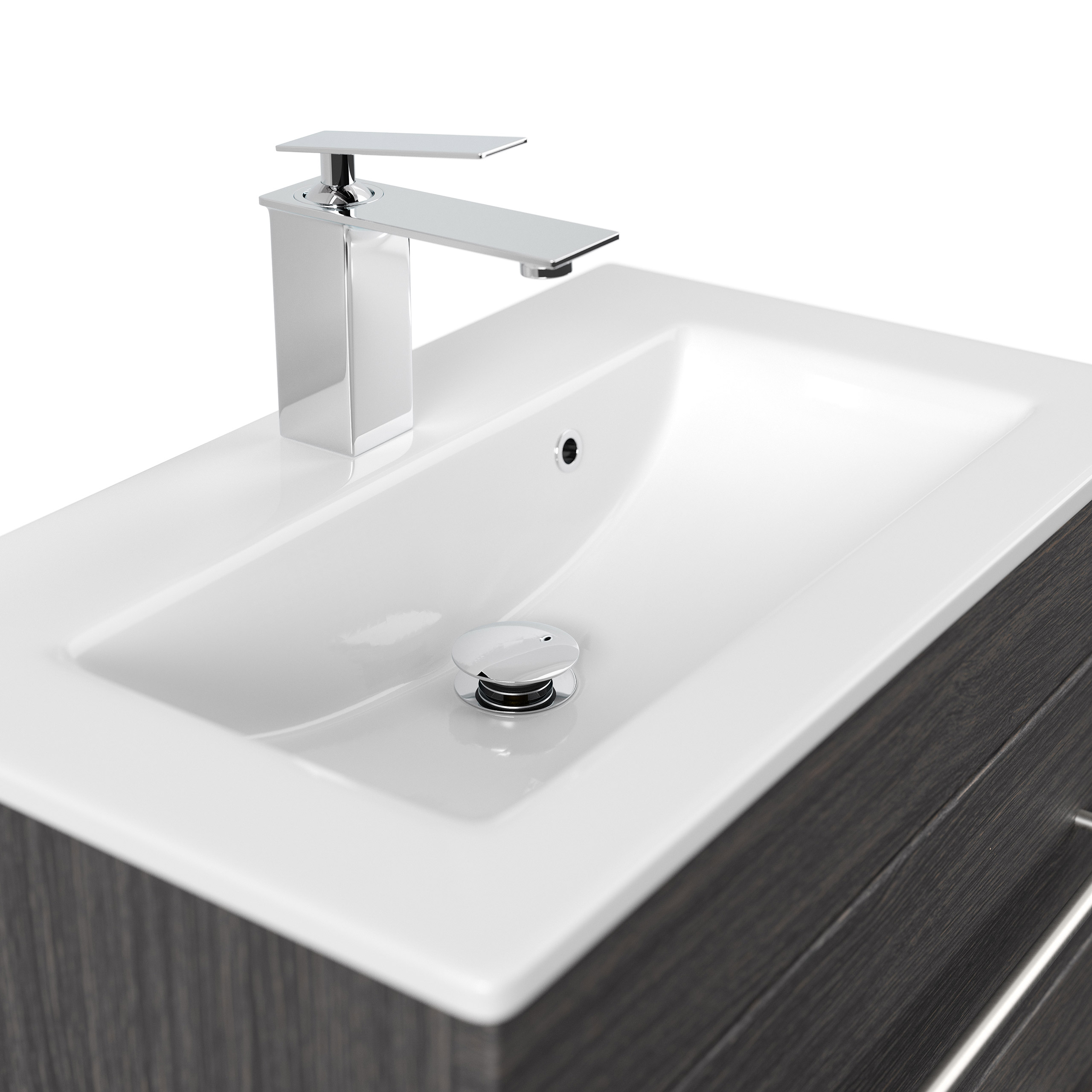 Badmöbel Mars 600 SlimLine SoftClose anthrazit gemasert Badmöbel Mars 600 SlimLine SoftClose anthrazit gemasert