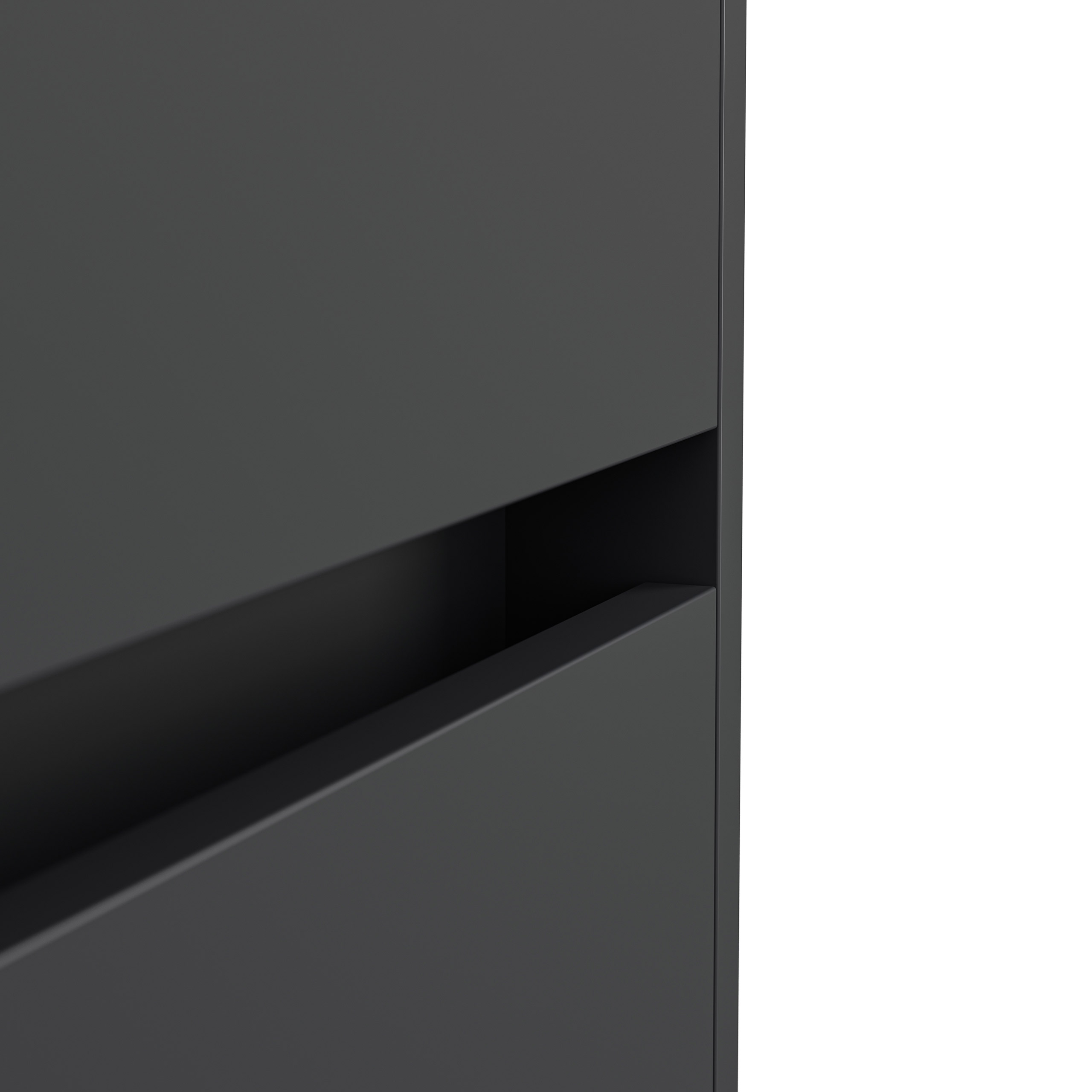 Nachttisch Kommode You 60cm 2 SoftClose stehend Grafit Softtouch