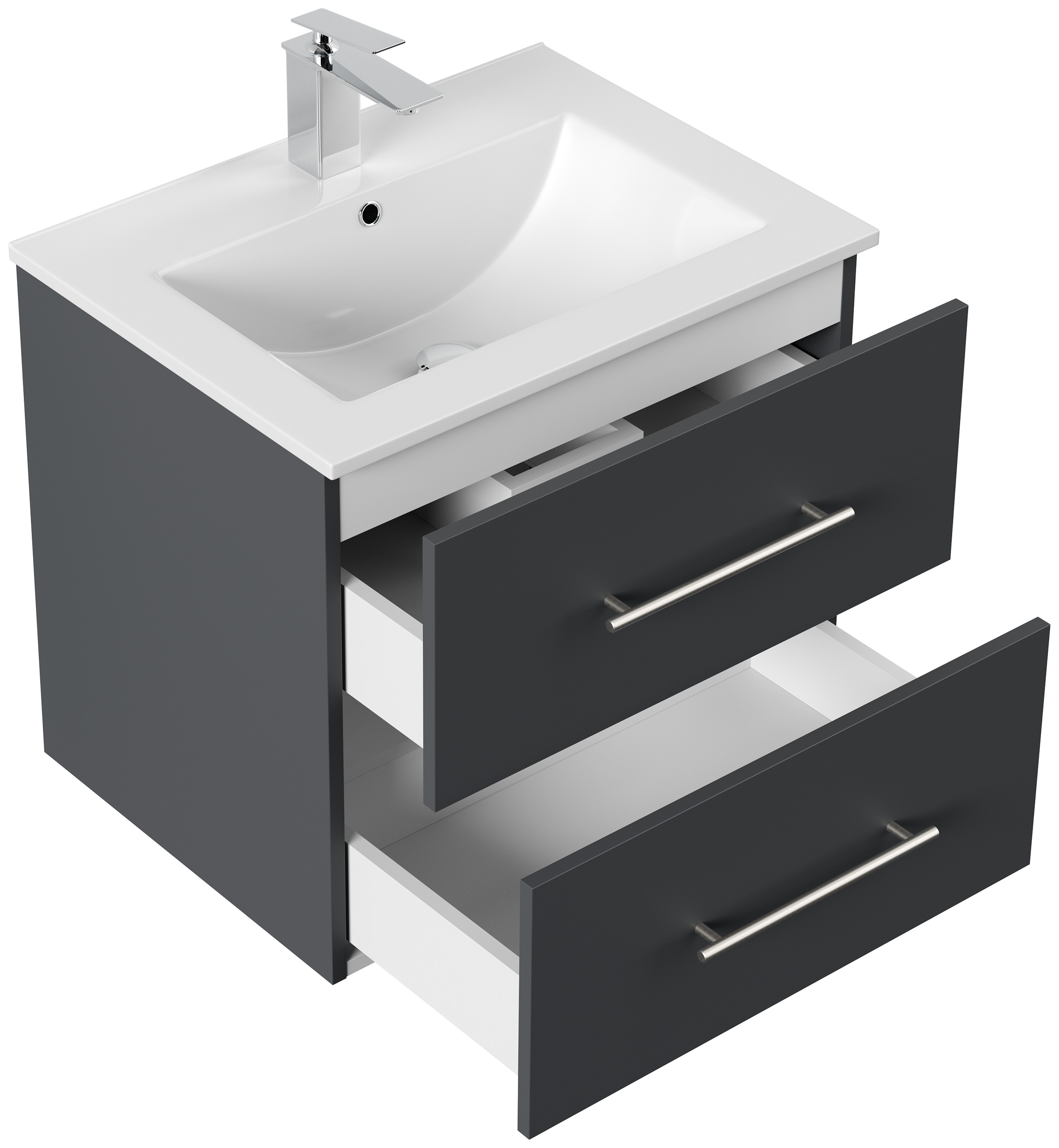 Badmöbel Set Firenze 60 2tlg. Spiegelschrank Softclose eiche gold