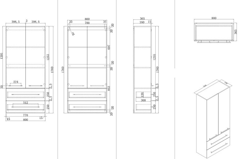 Hochschrank XL beton