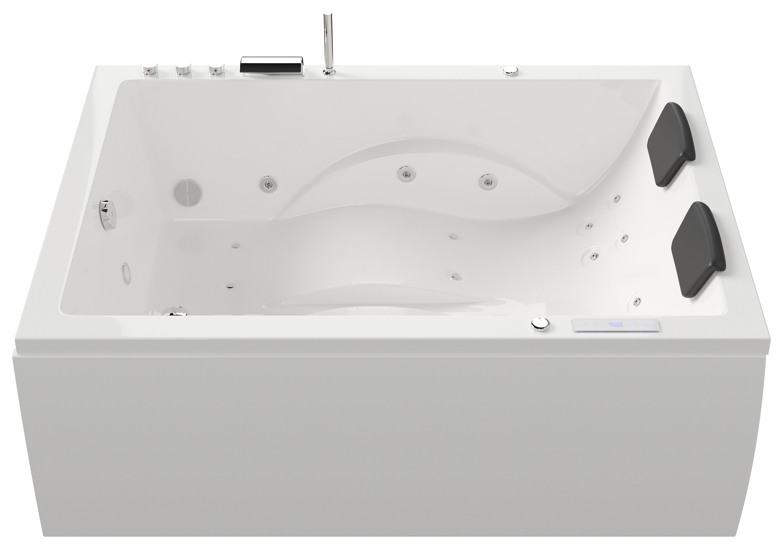 Whirlpool Andalusia 2 Pers. 180x130 rechts Made in Germany 24 Düsen mit Armatur