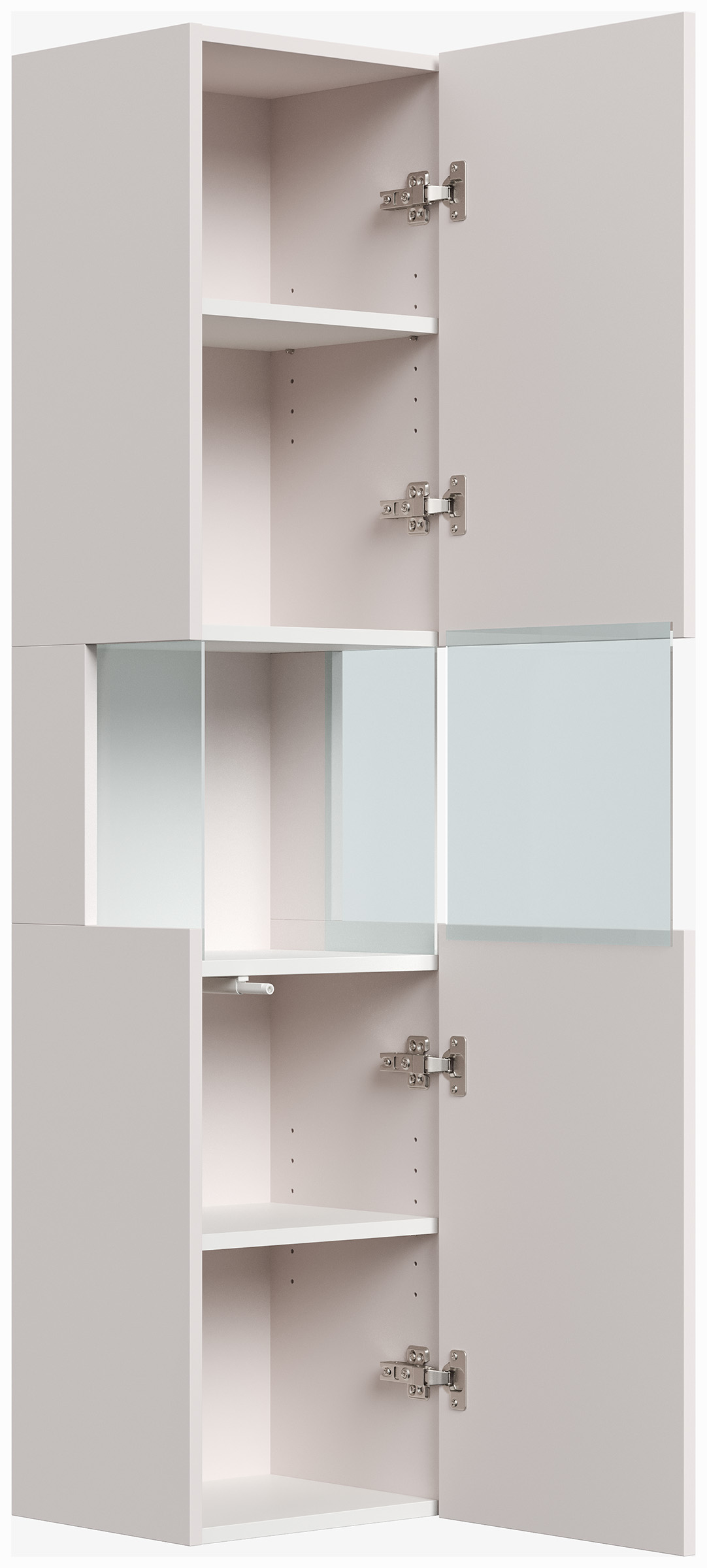 Design Badschrank Hochschrank 150cm  Softclose Taifun Glaselement eiche gold