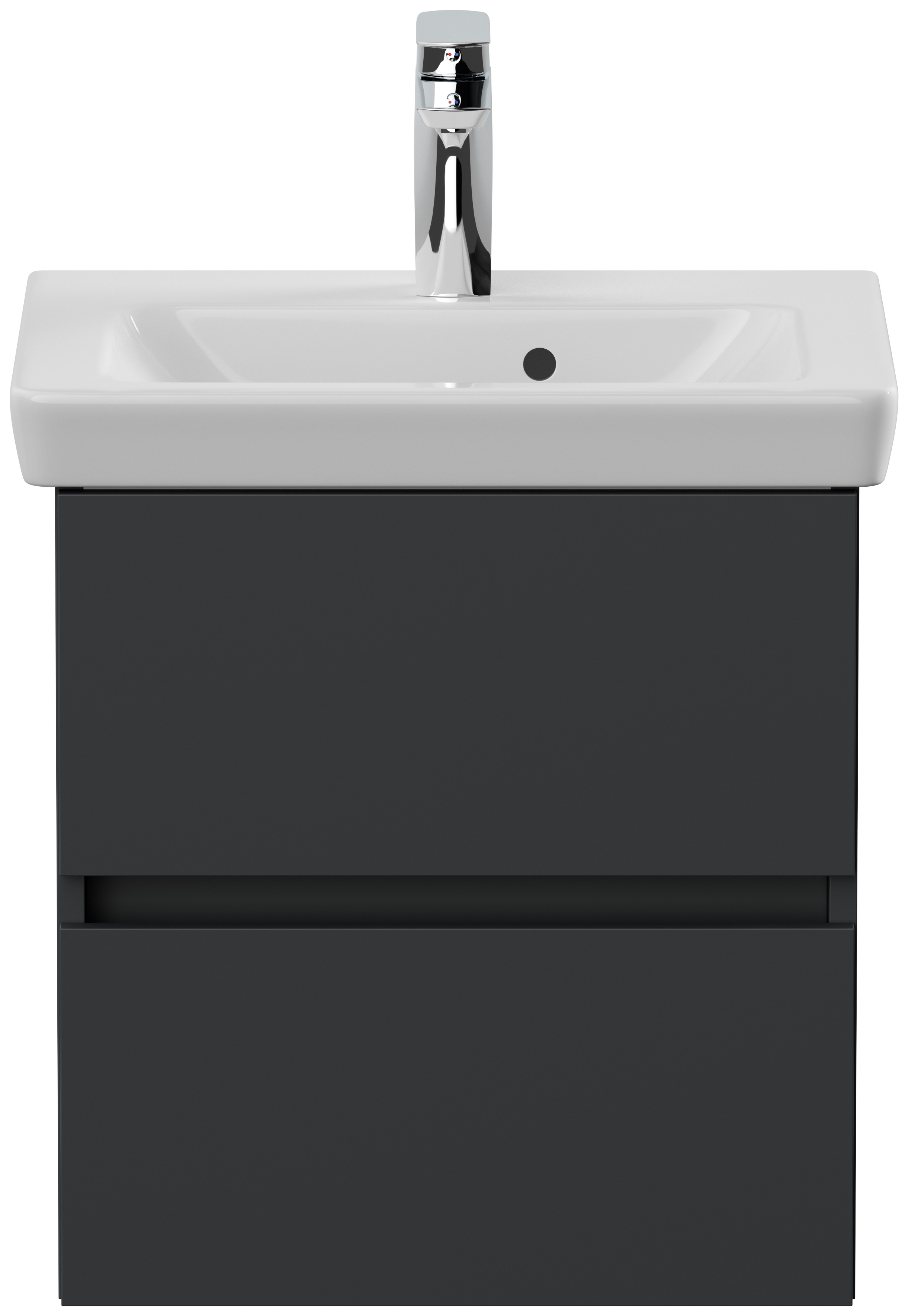 Badmöbel mit Villeroy & Boch Subway 2.0 Waschbecken 50 cm SoftClose grafit