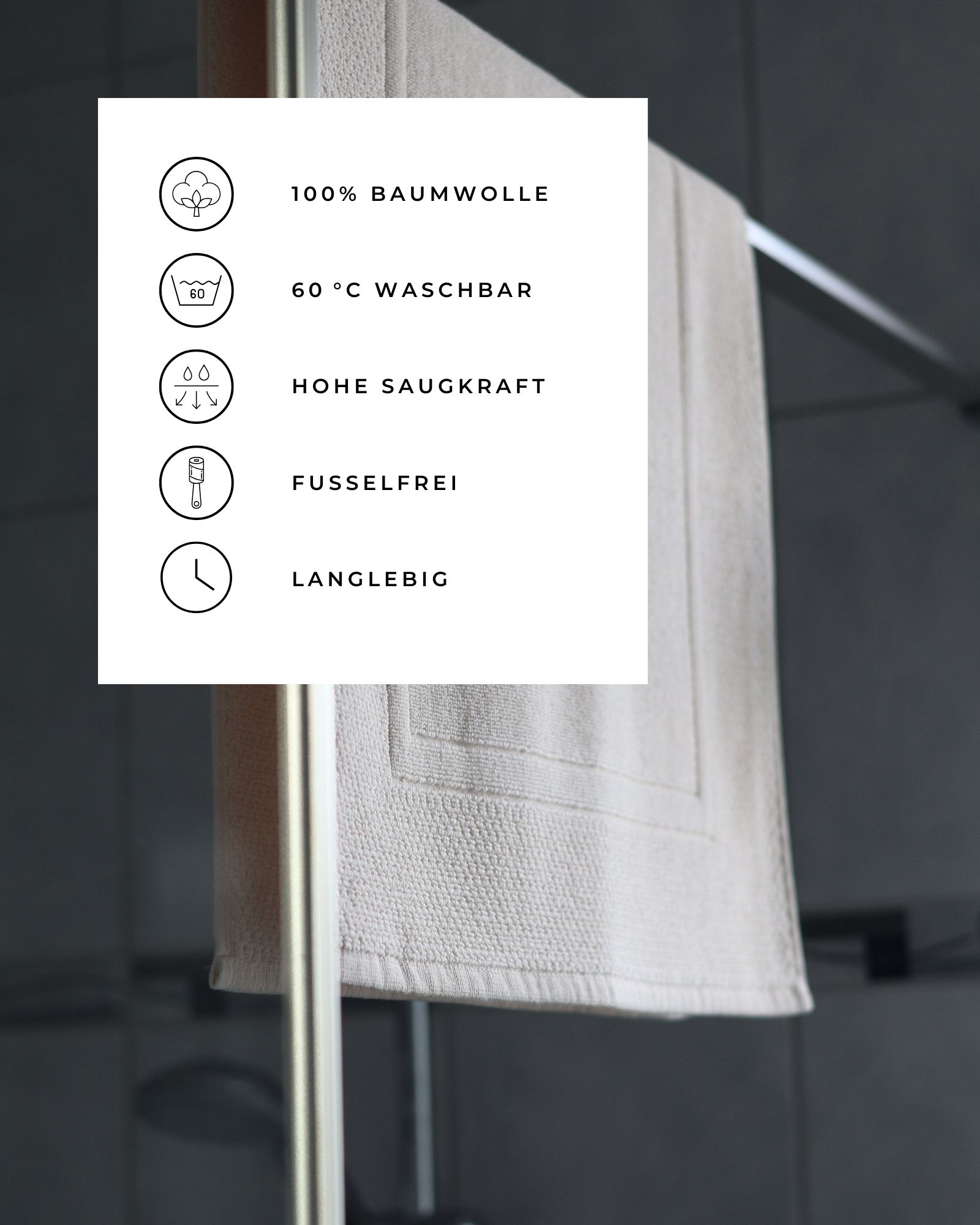 Badematte NOVA 50x80 Coconut Milk