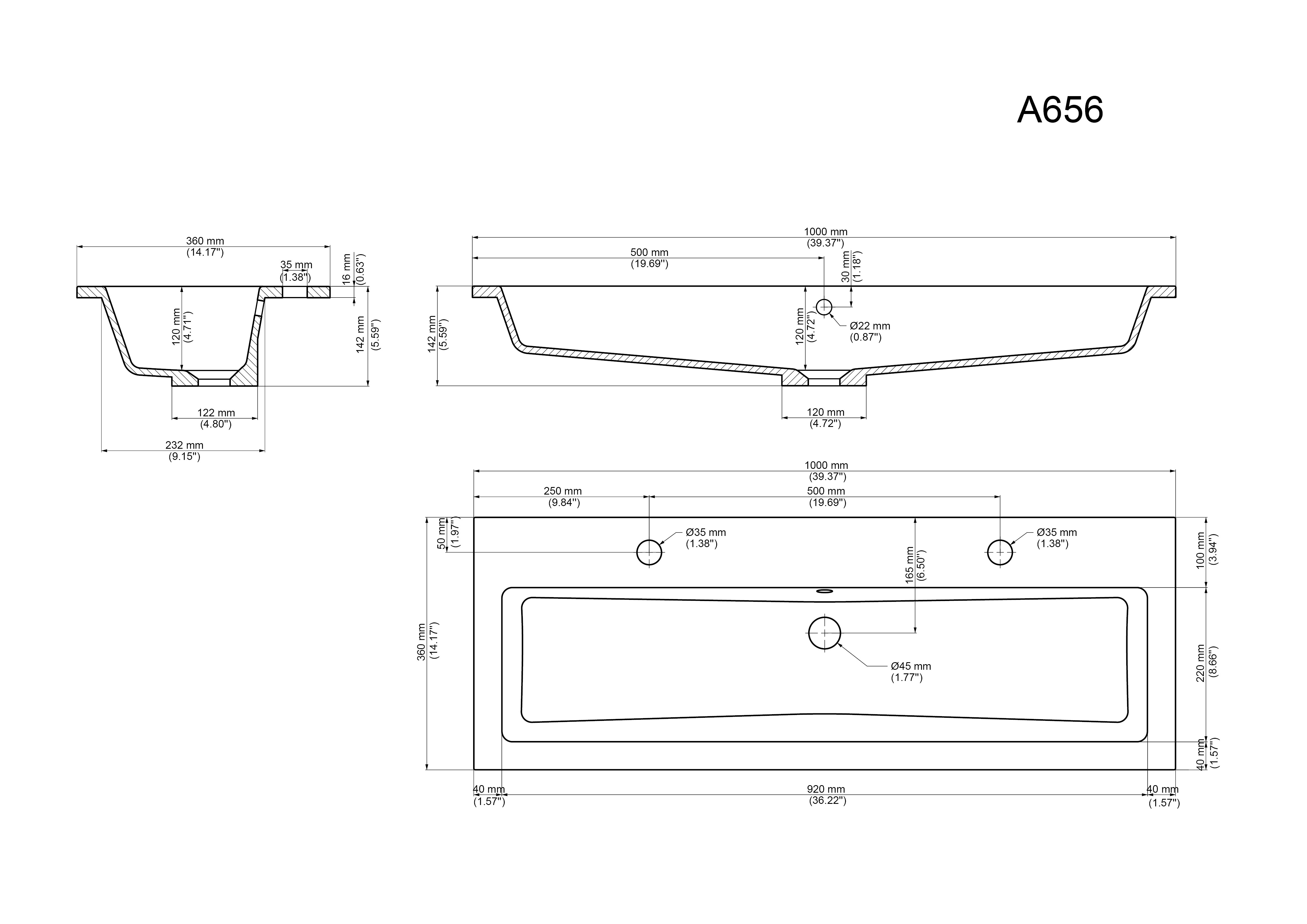 Badmöbel Mars 1000 2 Hahnlöcher 2-teilig LED Spiegel SlimLine weiss hochglanz