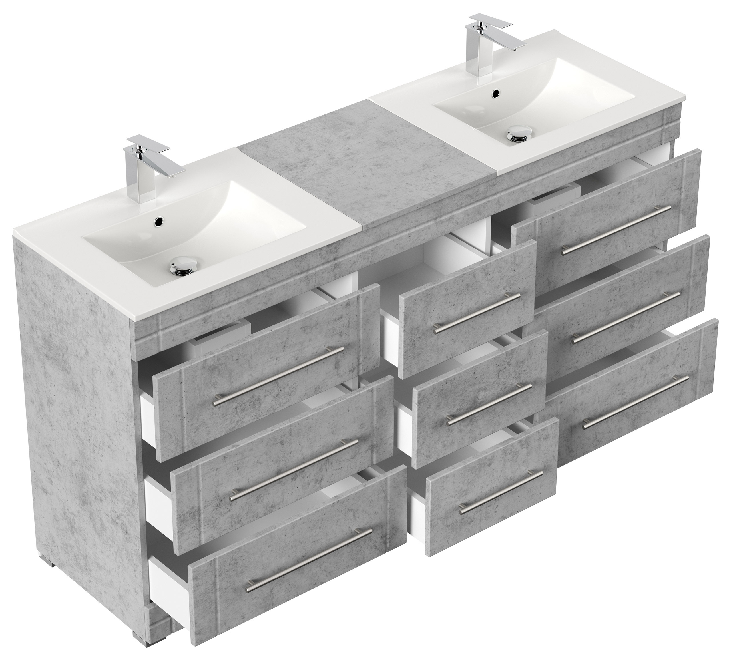 Stand Badmöbel Cosmo Modern SoftClose beton