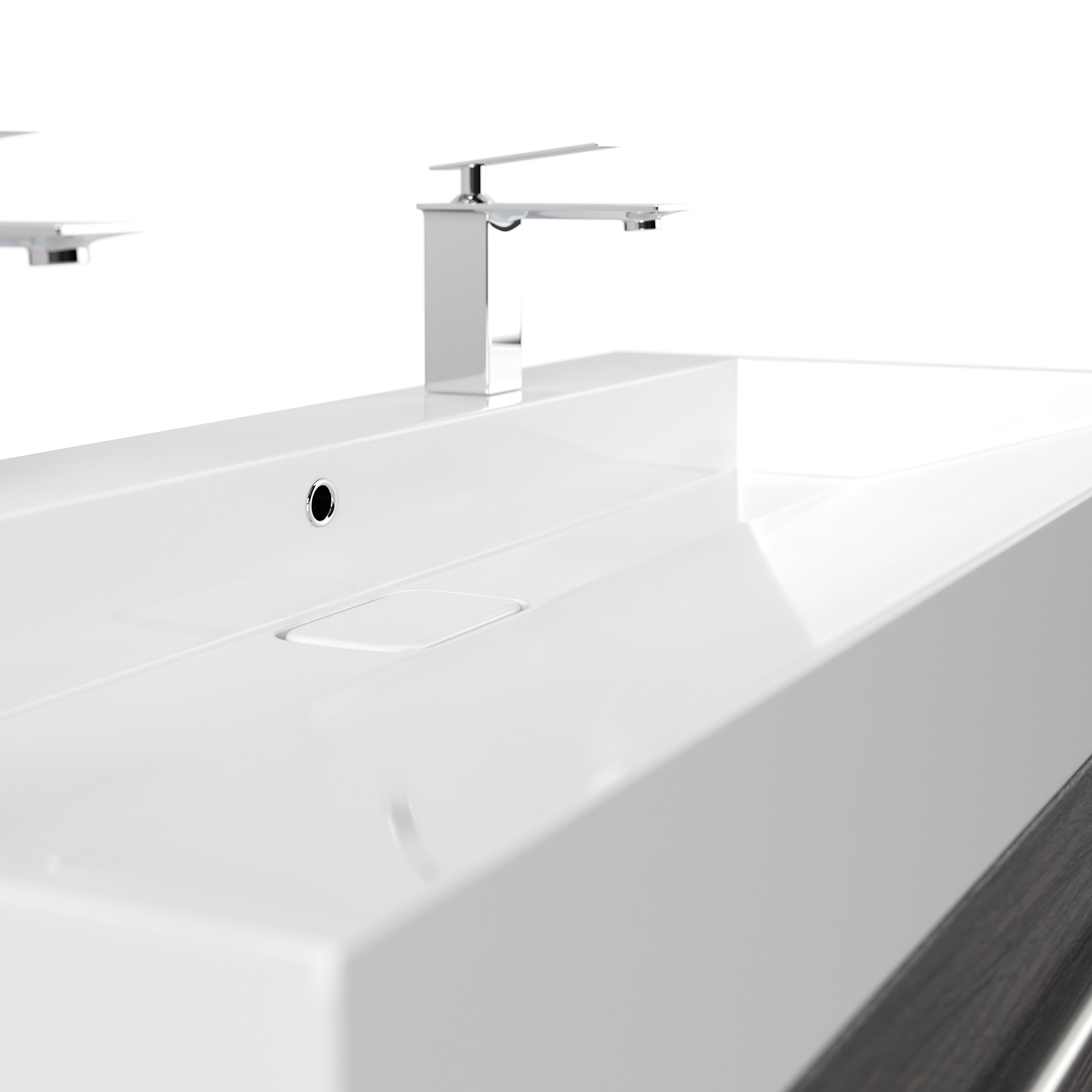 Badmöbel Design 1200 Doppel anthrazit gemasert