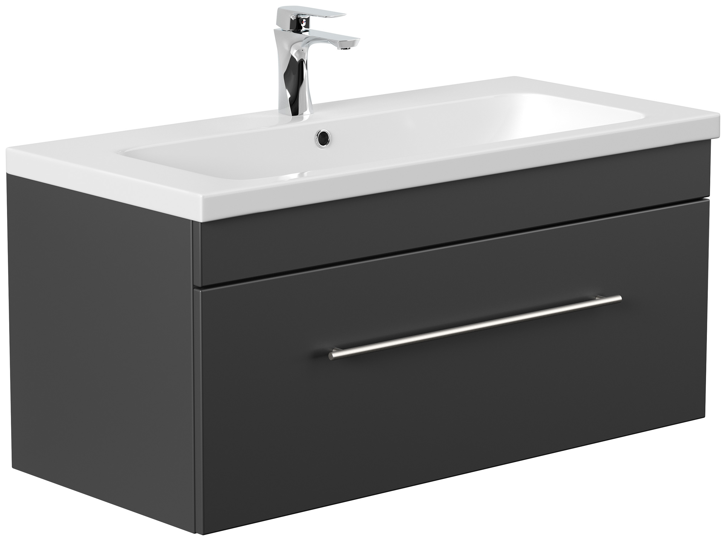 Badmöbel Diora 100cm SoftClose schwarz