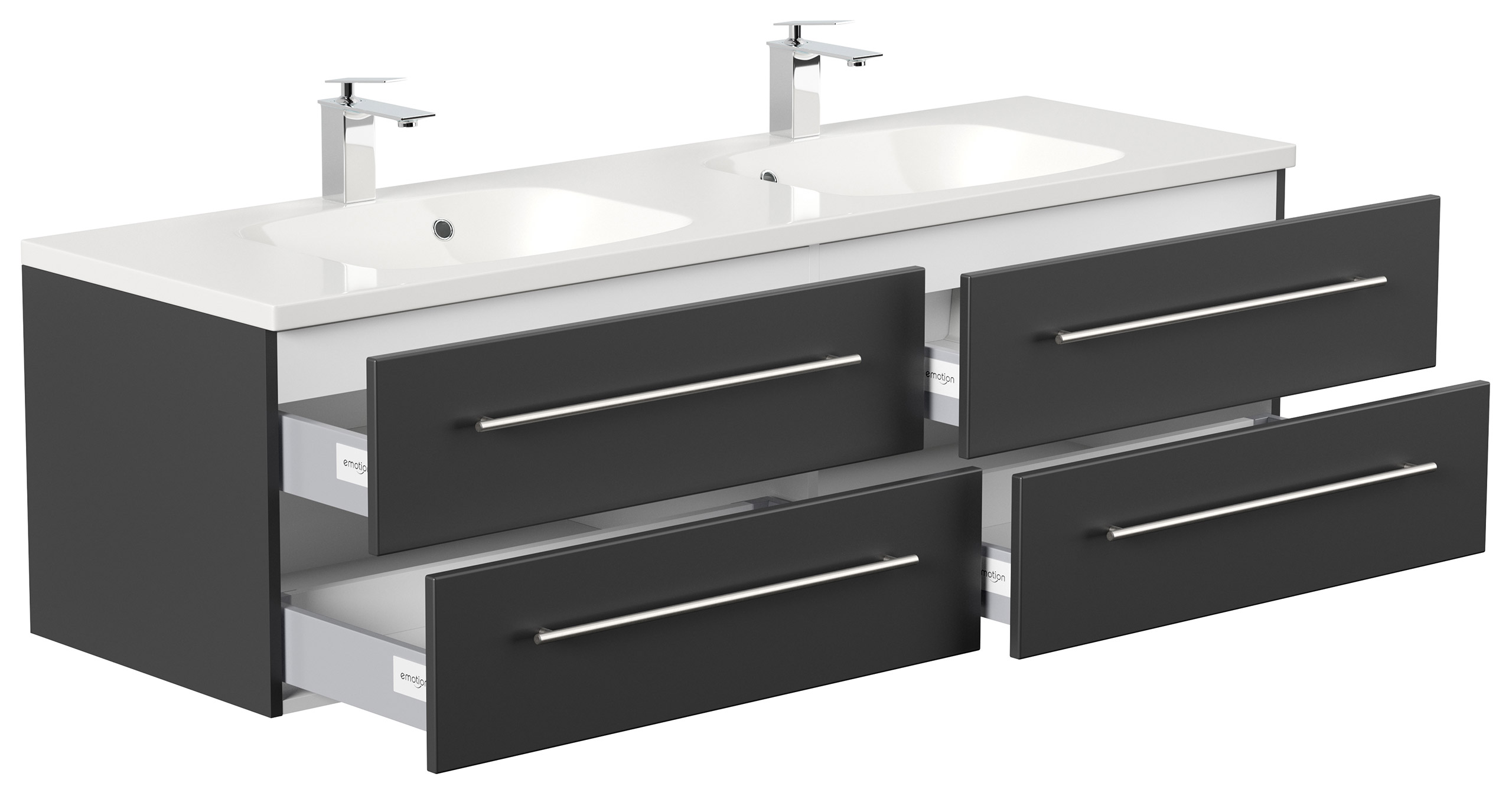Badmöbel Colossos 160 SoftClose schwarz