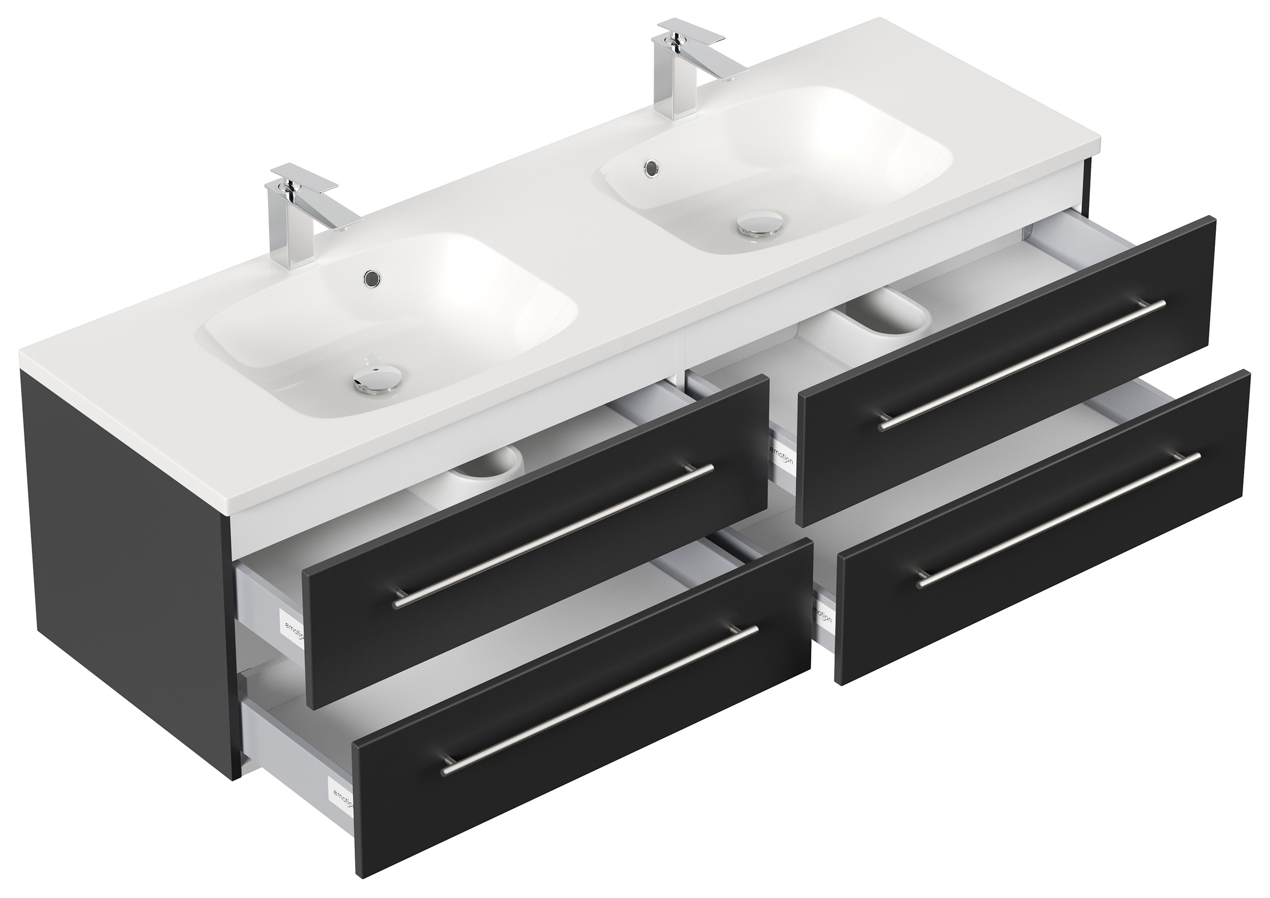 Badmöbel Colossos 160 SoftClose schwarz
