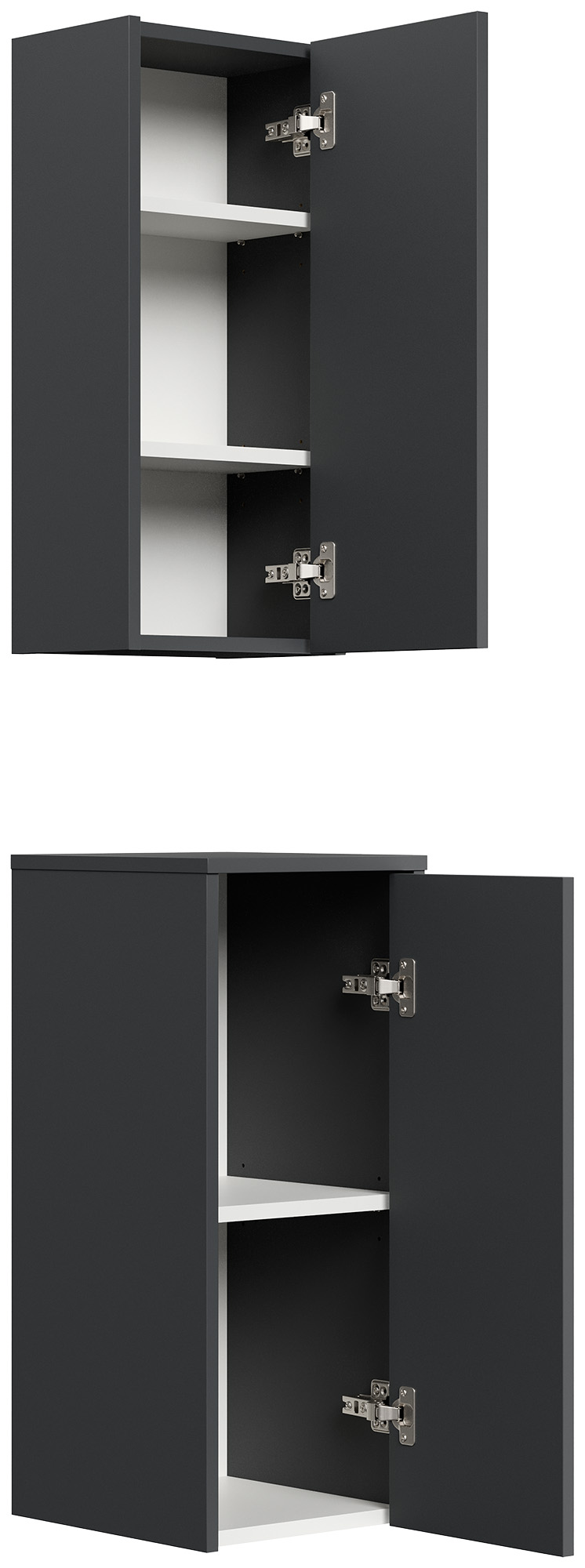 Badschrank 2er Set Taifun zur Wandmontage grafit
