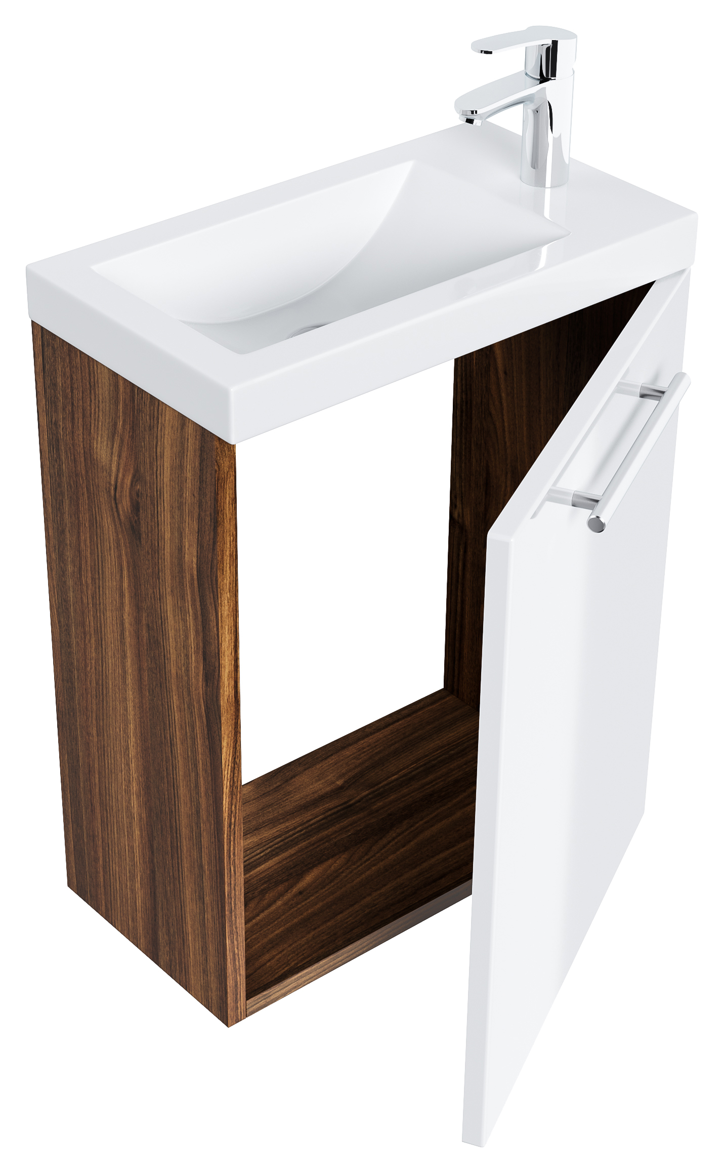 Badmöbel Salona 50 cm Weiss / Grafit