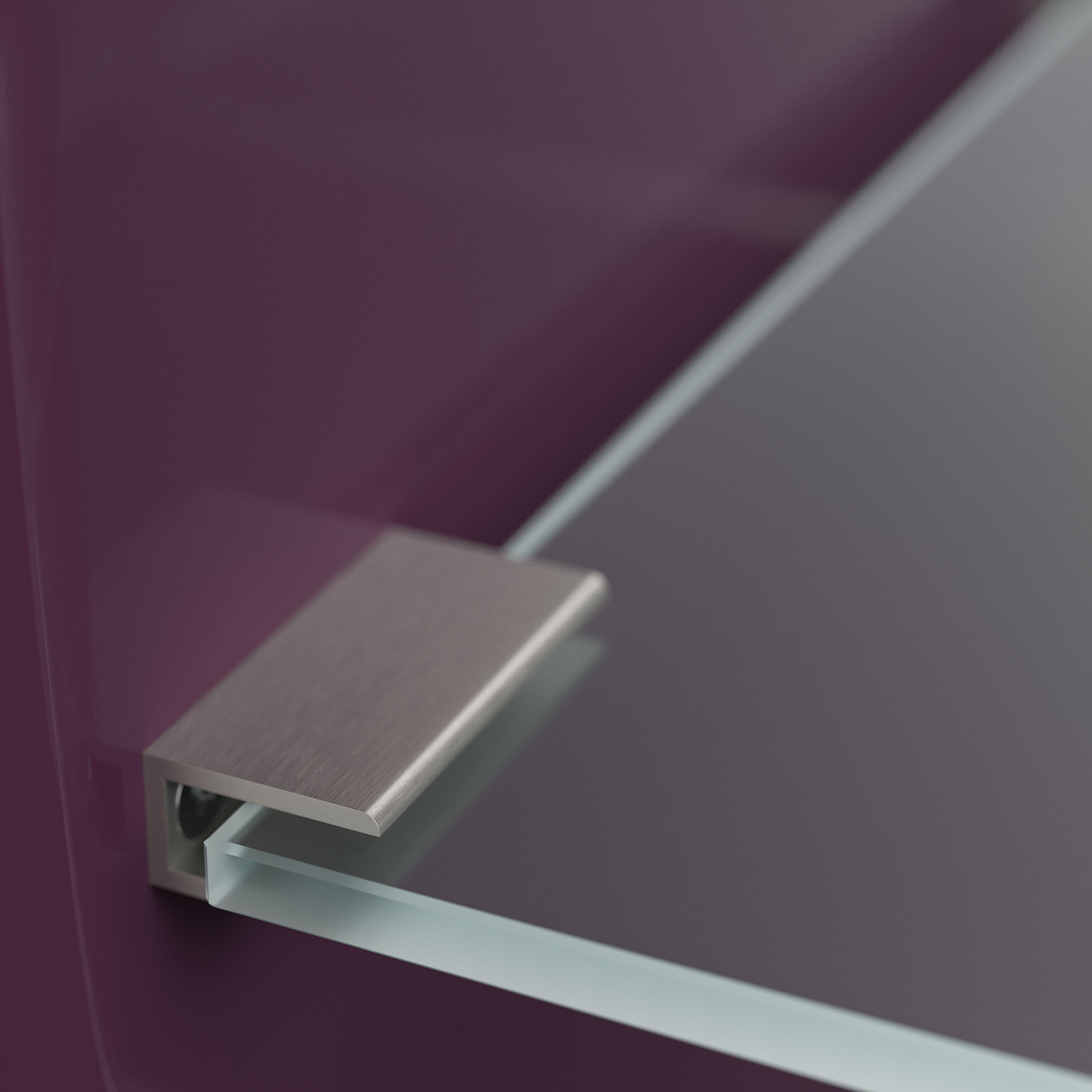 Garderobe Emotion 4 Haken & Hutablage 45x160 cm Brombeer