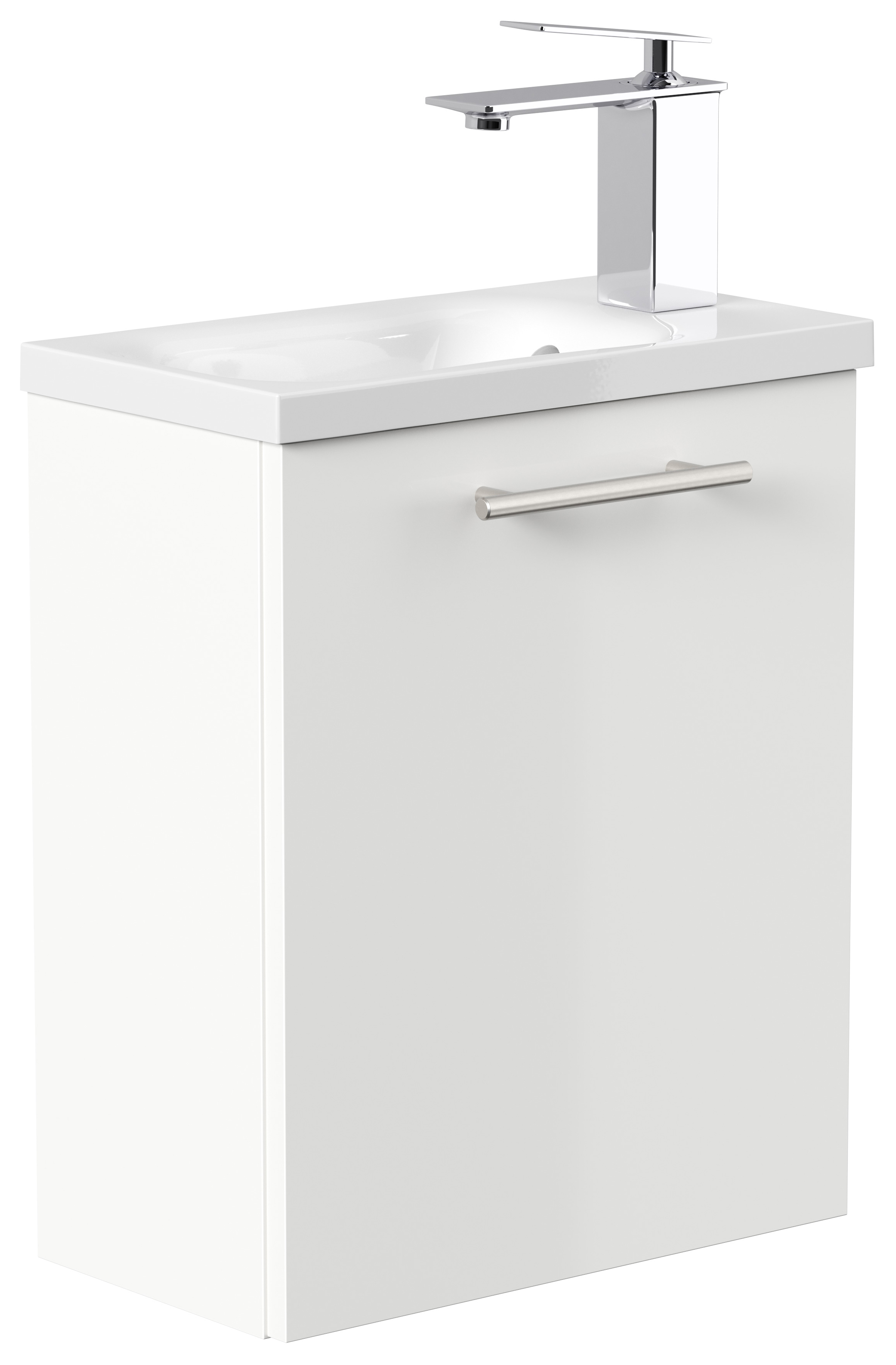 Gäste WC Badmöbel Pico Slimline 40cm SoftClose weiß hochglanz