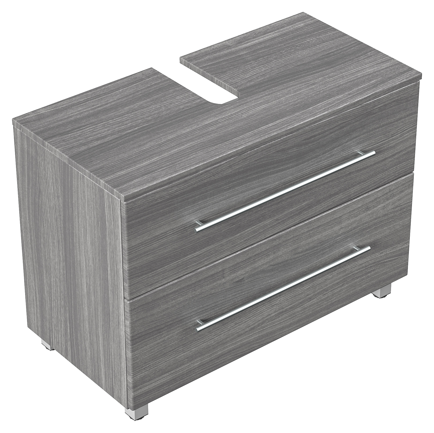 Universal Unterbau auf Standfüßen 85 cm SoftClose silbereiche