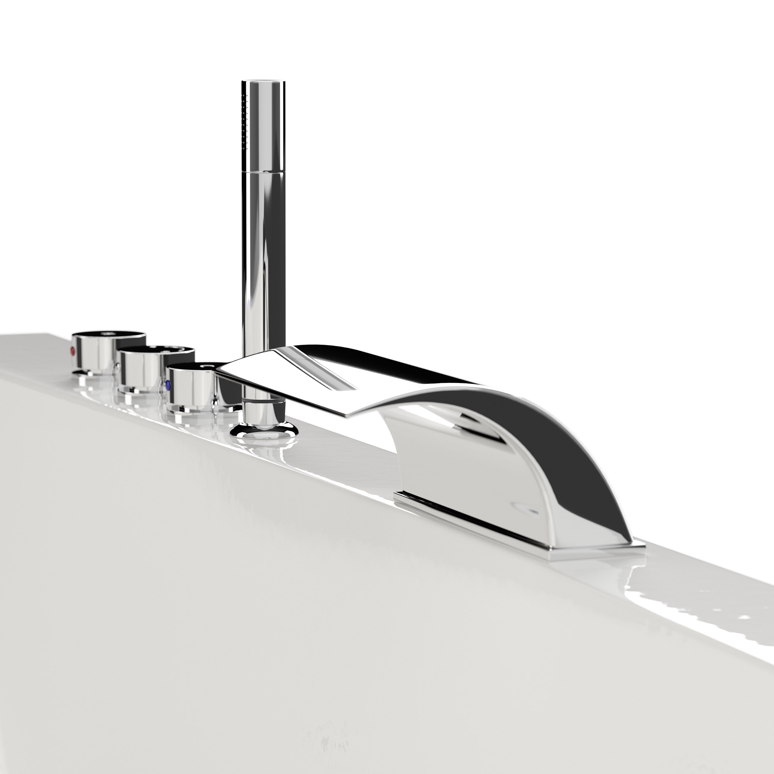Rechteck Whirlpool Unity 190x90 Made in Germany 24 Massagedüsen mit Armatur