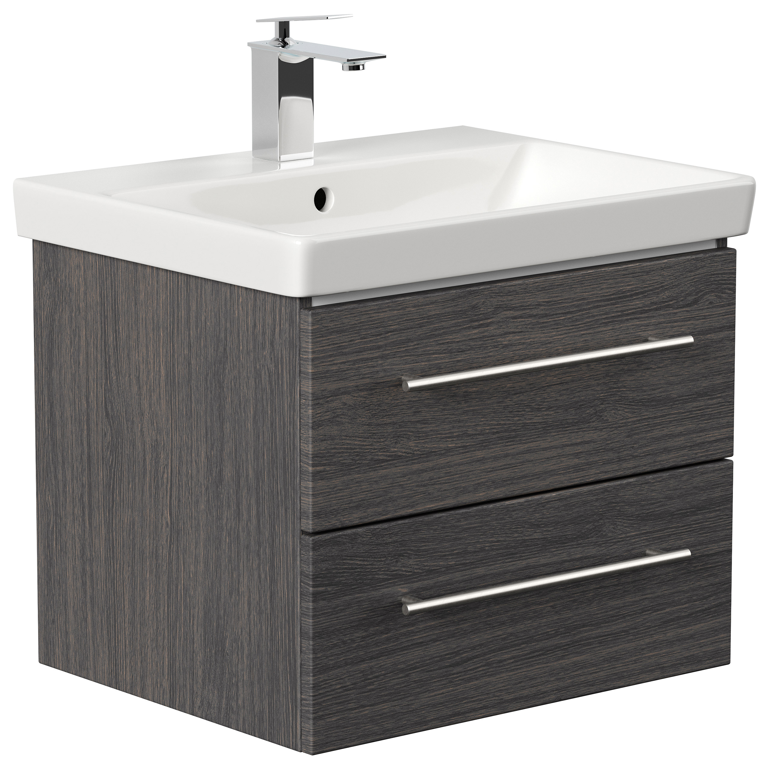 Badmöbel mit Villeroy & Boch Avento Waschbecken 60cm anthrazit gemasert