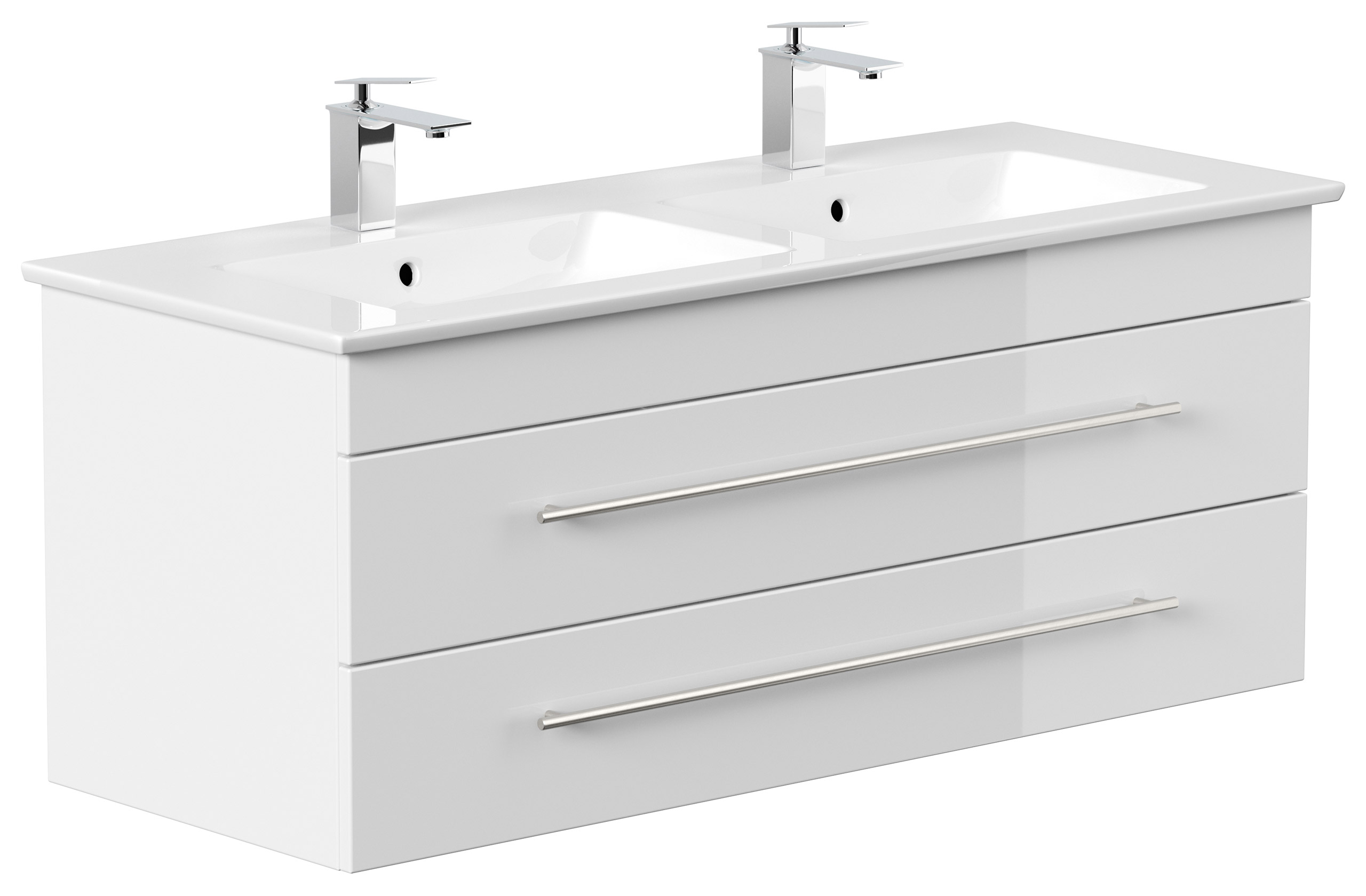 Badmöbel mit Villeroy & Boch Venticello Waschbecken 130 cm Doppel Weiss