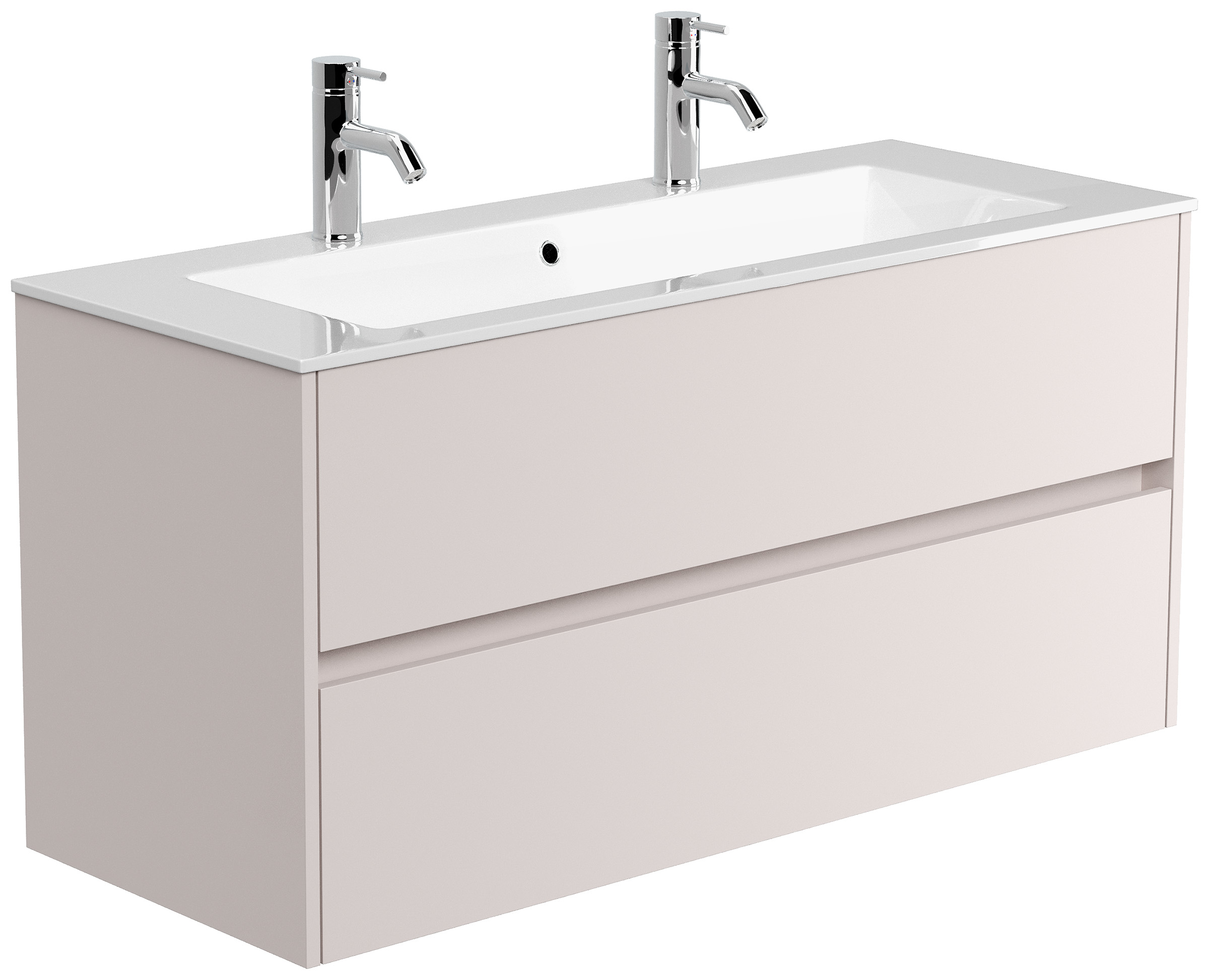 Doppelbadmöbel Taifun mit Waschtisch 120 cm 2 Greifraum SoftClose Auszüge eiche