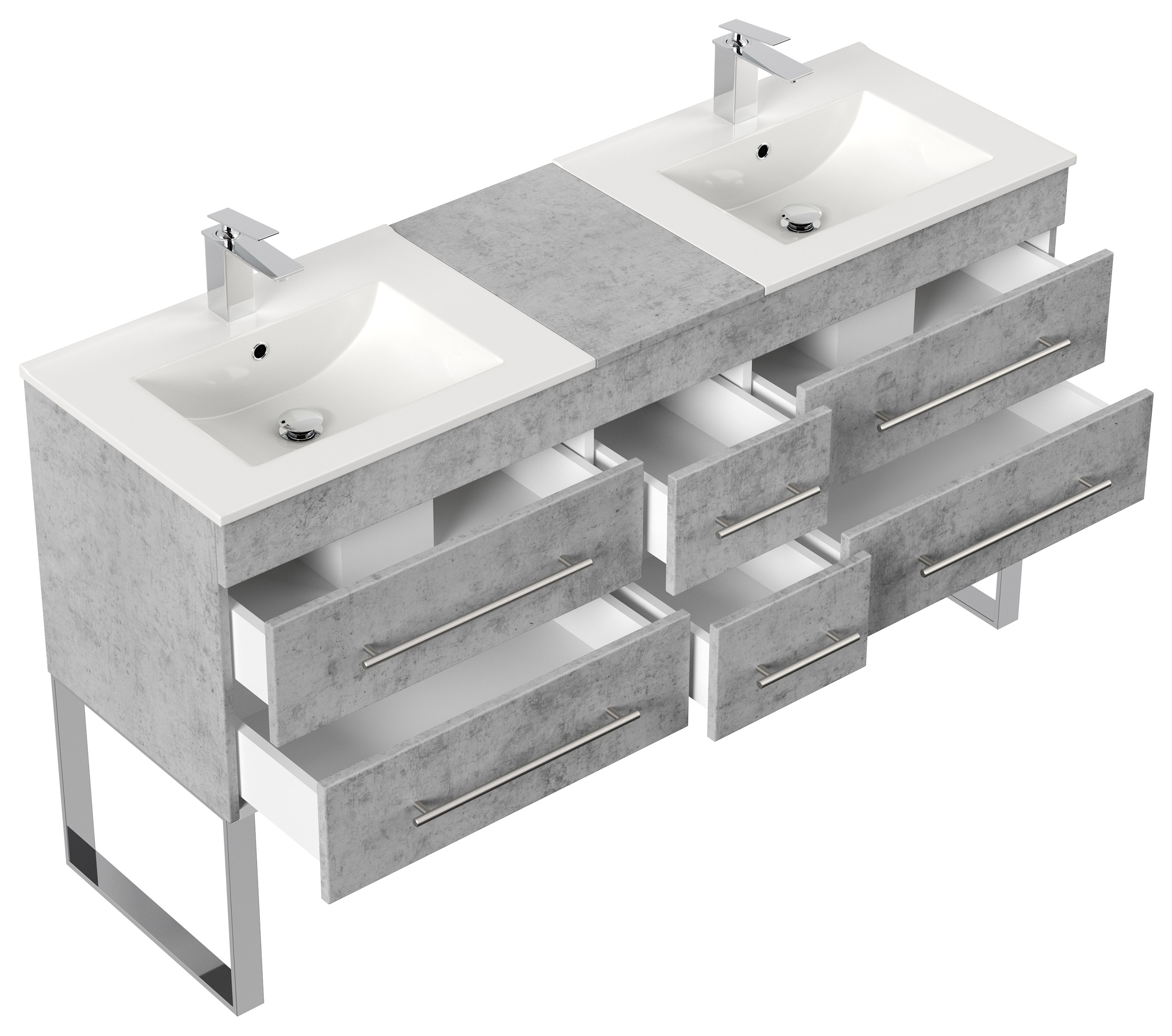 Stand Badmöbel Roma XL SoftClose beton
